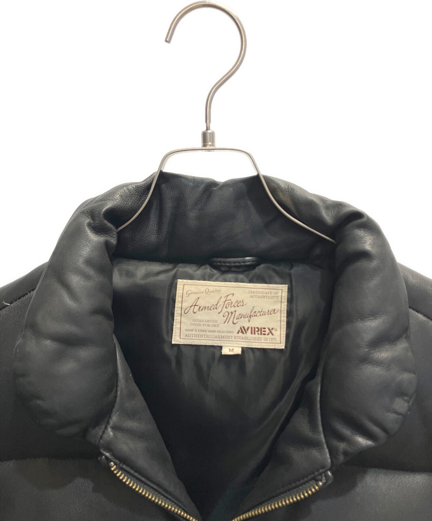 中古・古着通販】AVIREX (アヴィレックス) ダウンジャケット ブラック