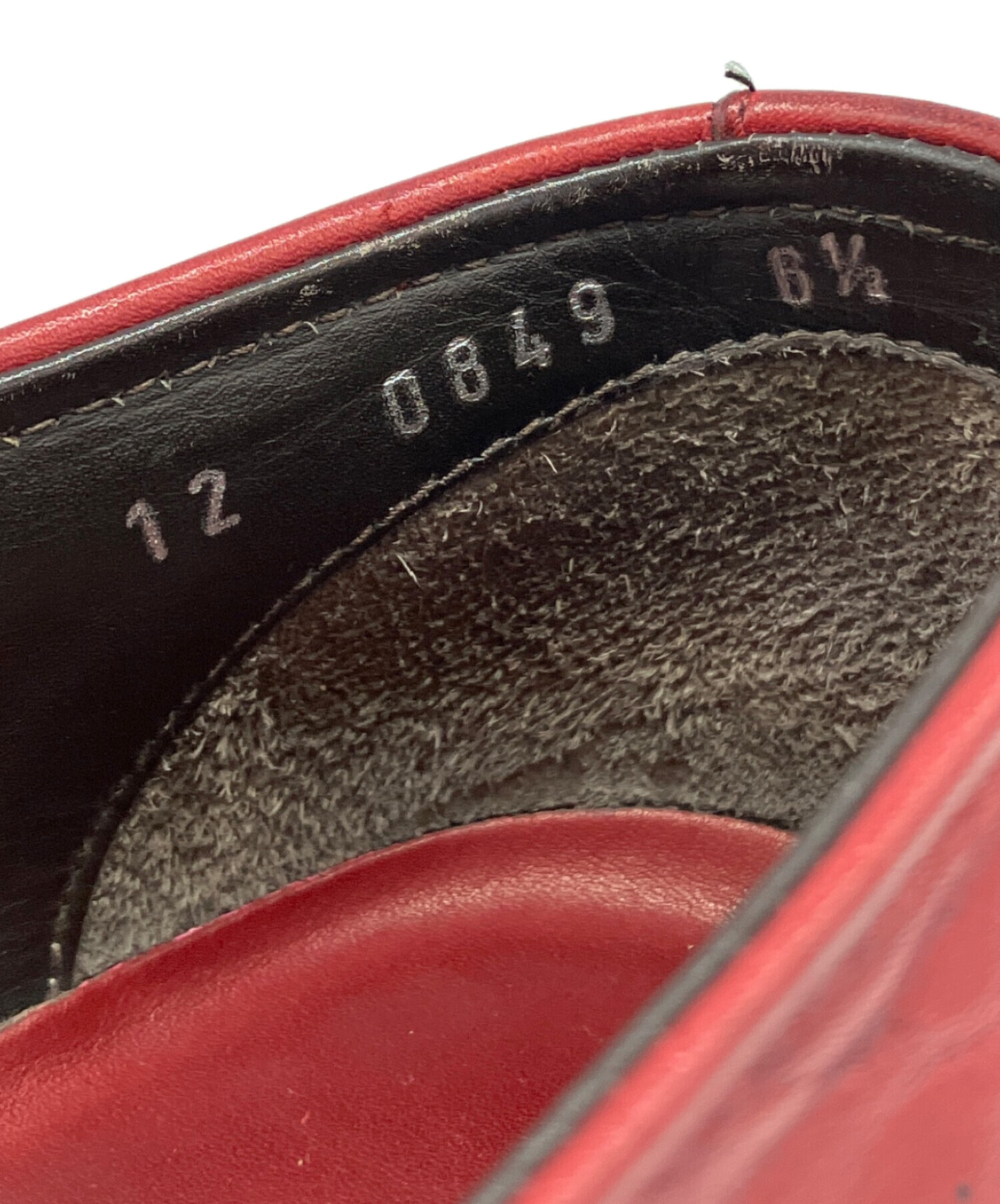 中古・古着通販】PRADA (プラダ) ローファー レッド サイズ:6 1/2