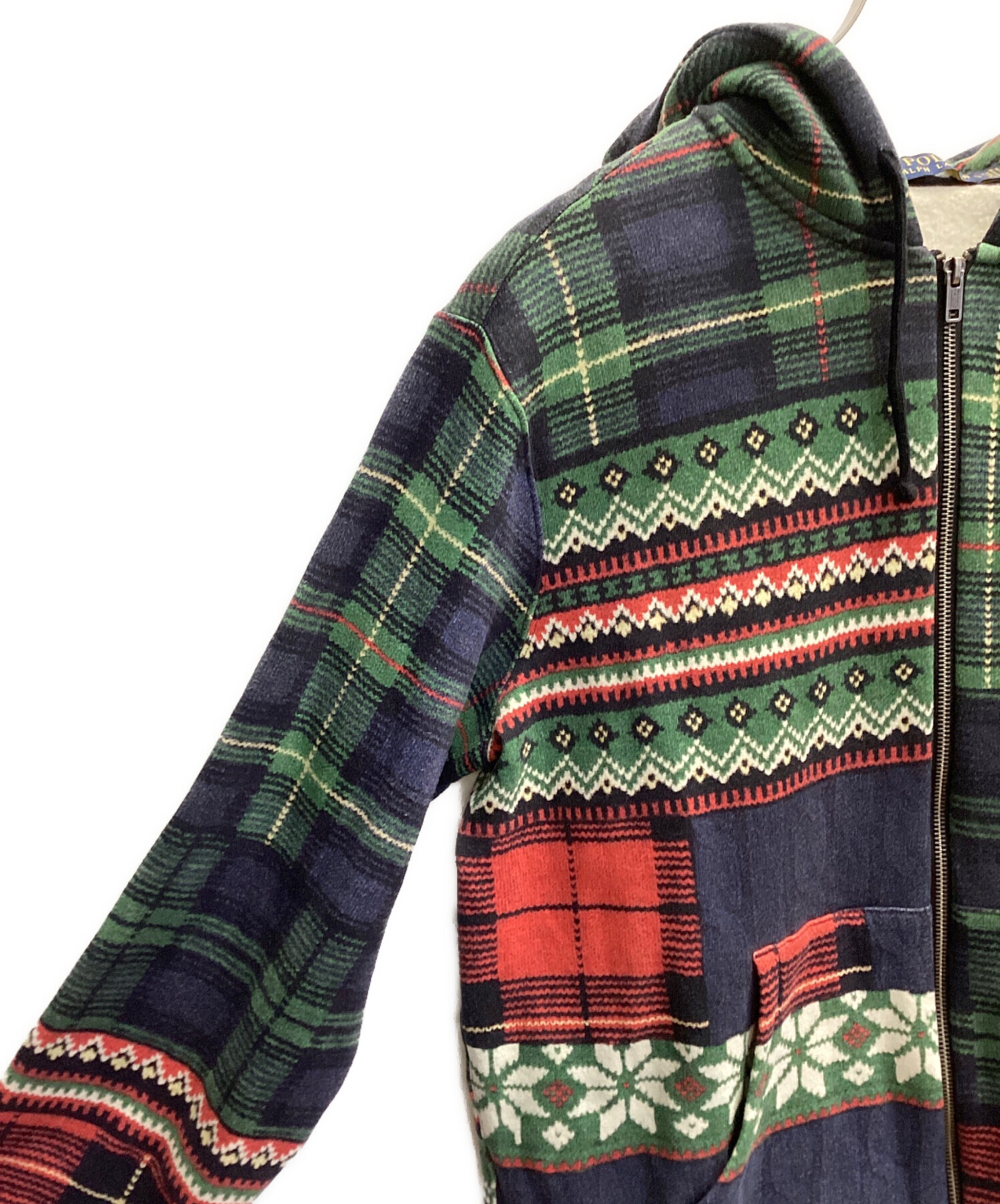 古着 LAUREN RALPH LAUREN ハンドニット ジップパーカー 中古・古着通販】POLO RALPH LAUREN (ポロ・ラルフローレン) ジップ