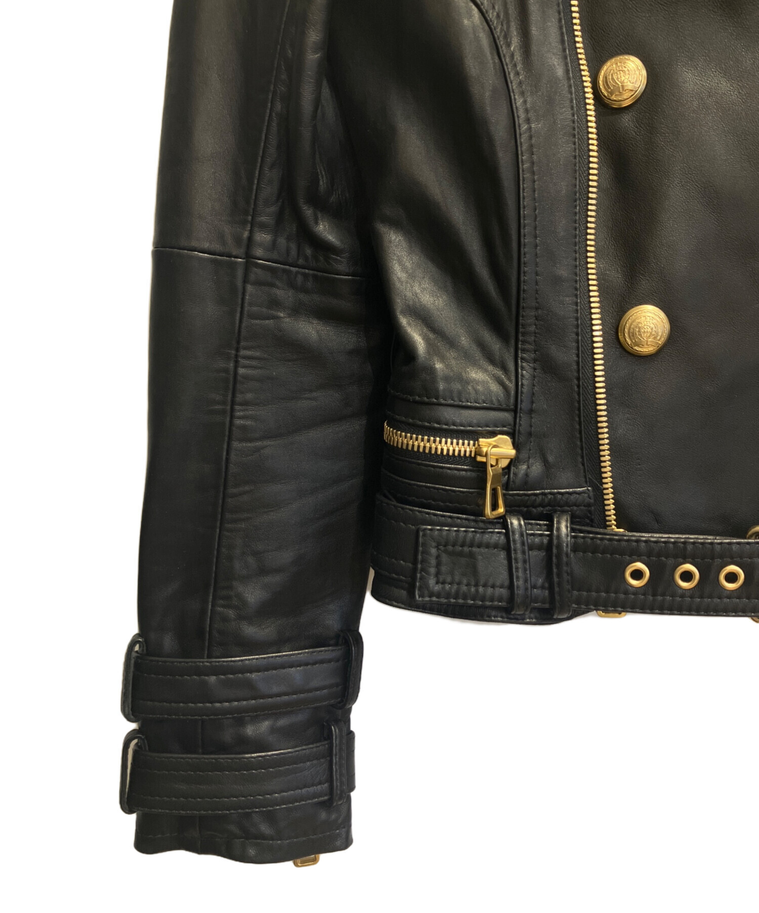 中古・古着通販】H&M (エイチアンドエム) BALMAIN (バルマン) レザー