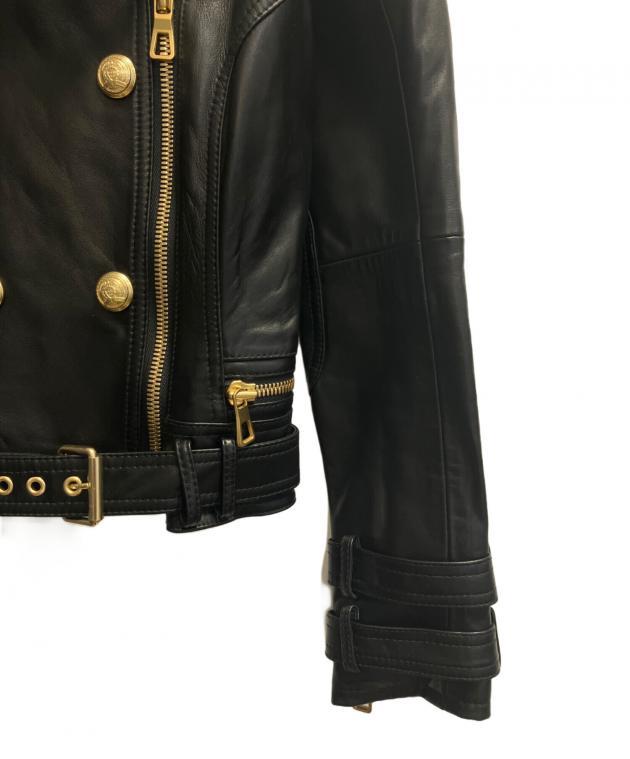 BALMAIN - H&M × Balmain  レザーバイクジャケット 中古・古着通販】H&M (エイチアンドエム) BALMAIN (バルマン) レザー