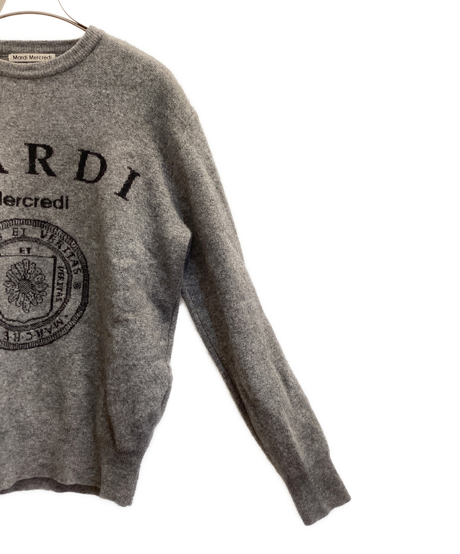 Mardi Mercredi カシミア グレー ニット 新品 Mardi Mercredi（マルディメクルディ） ニット セーター RACCOON