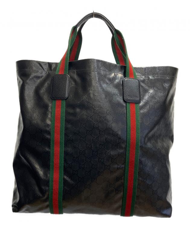中古・古着通販】GUCCI (グッチ) トートバッグ ブラック サイズ:FREE