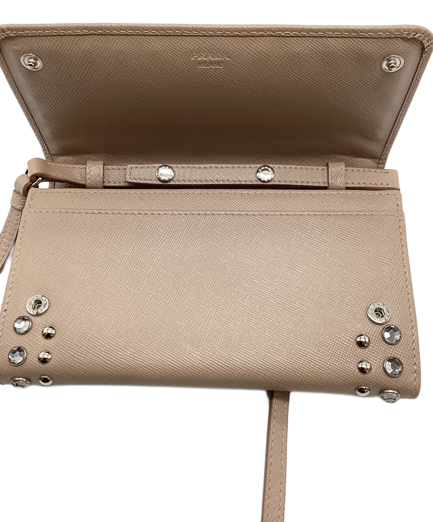 中古・古着通販】PRADA (プラダ) ショルダーウォレット ピンク