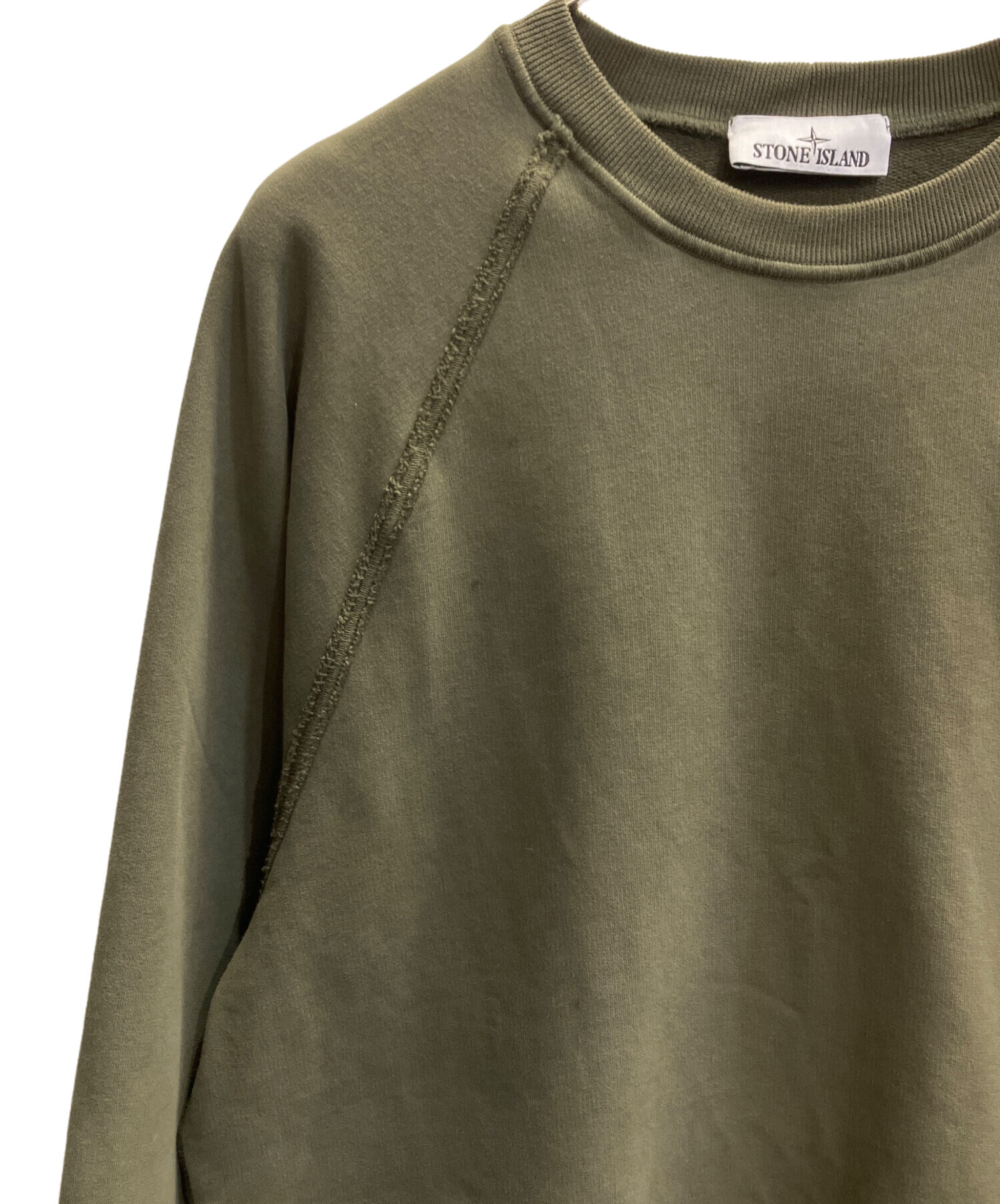 カーキ stone island スウェット 高価ファッション - 美品・正規品