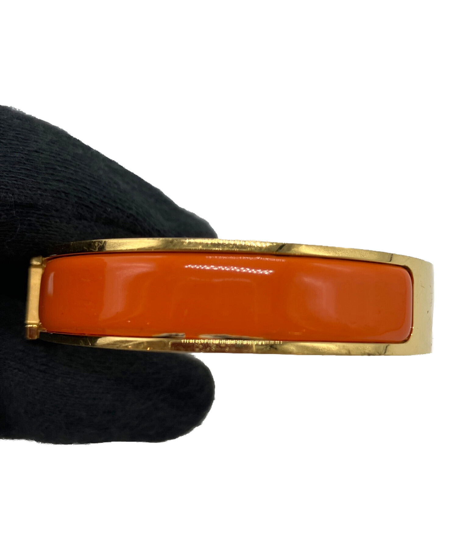 HERMÈS（エルメス）のオレンジバングル 中古・古着通販】HERMES (エルメス) バングル オレンジ×ゴールドカラー
