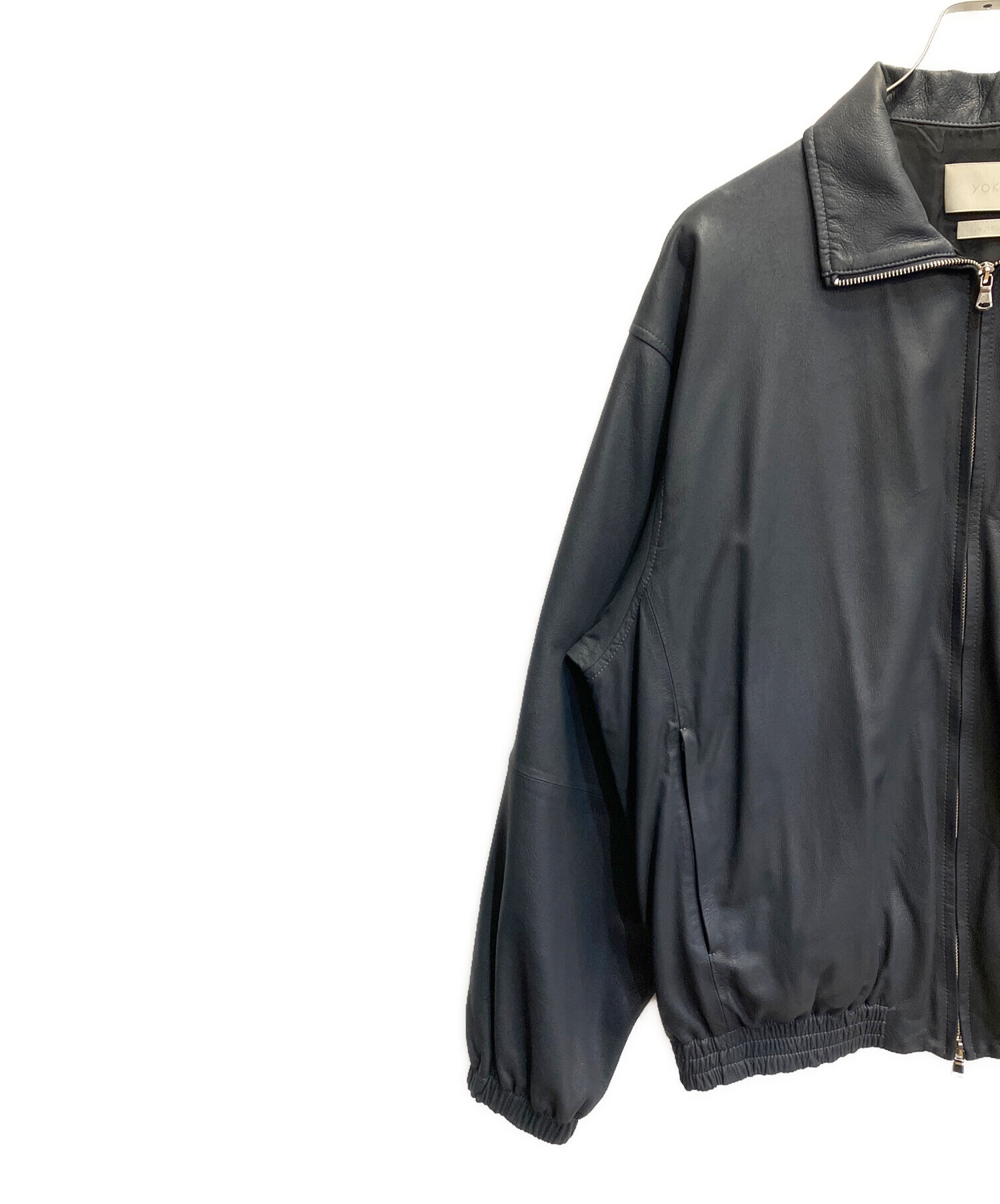 中古・古着通販】YOKE (ヨーク) LEATHER TRAINING JACKET グレー