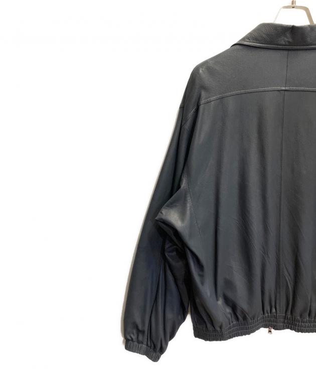 中古・古着通販】YOKE (ヨーク) LEATHER TRAINING JACKET グレー