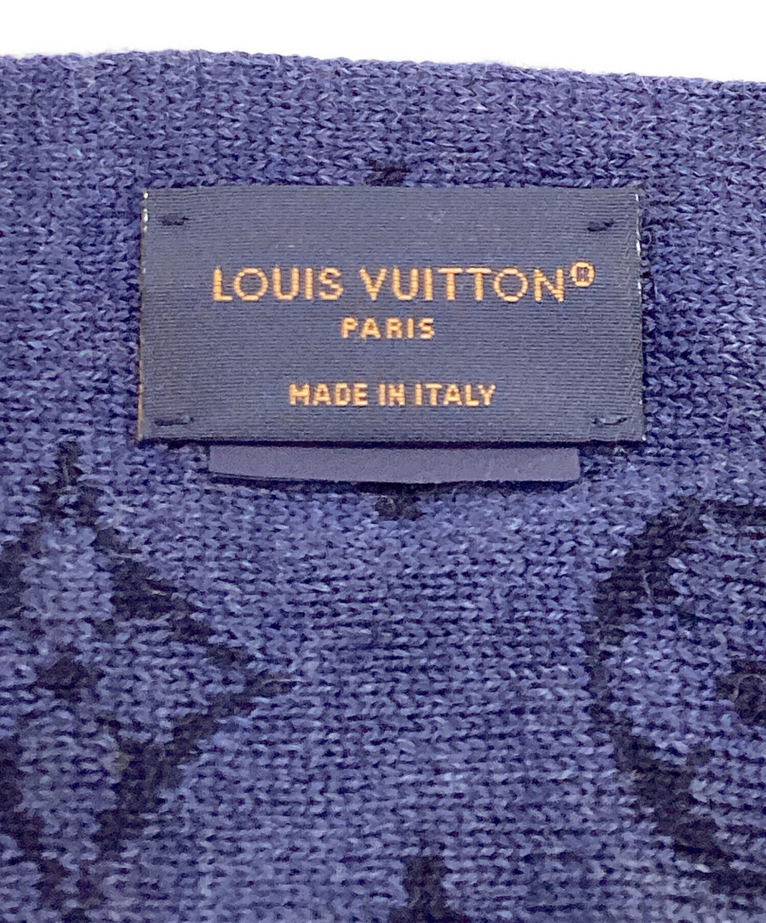 LOUIS VUITTON ルイヴィトン マフラー  紺 【古着】【中古】【送料無料】 中古・古着通販】LOUIS VUITTON (ルイ ヴィトン) マフラー・モノグラム