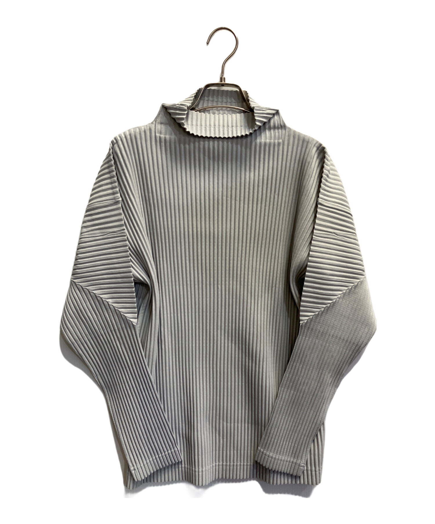 ISSEY MIYAKEイッセイミヤケシルバーグレーのタートルネックタンクトップ 中古・古着通販】HOMME PLISSE ISSEY MIYAKE (オム プリッセ イッセイ