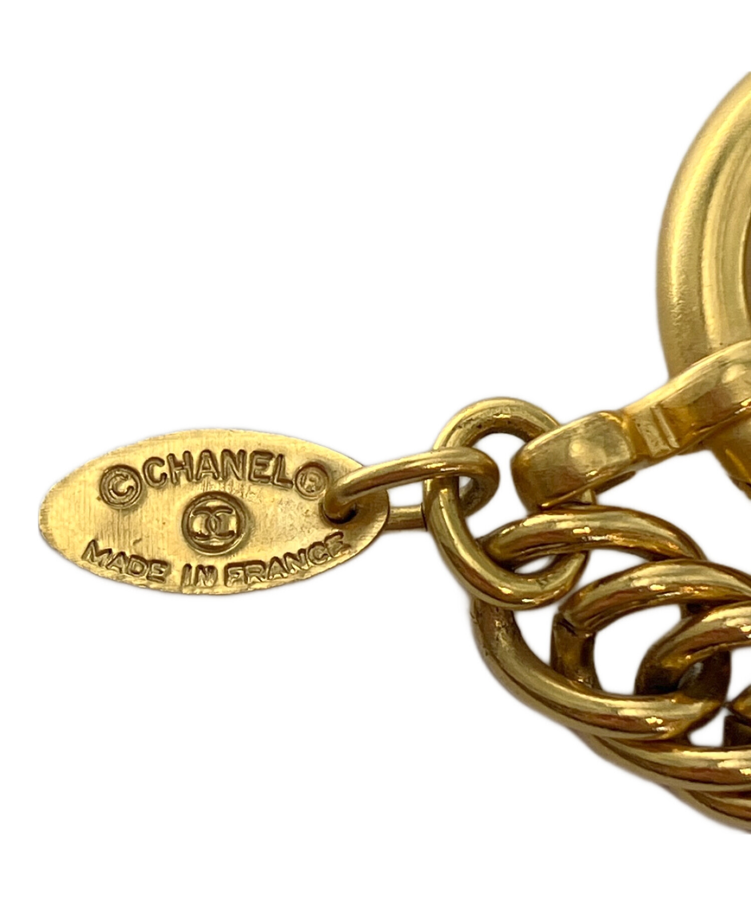 中古・古着通販】CHANEL (シャネル) ルーペネックレス ゴールドカラー