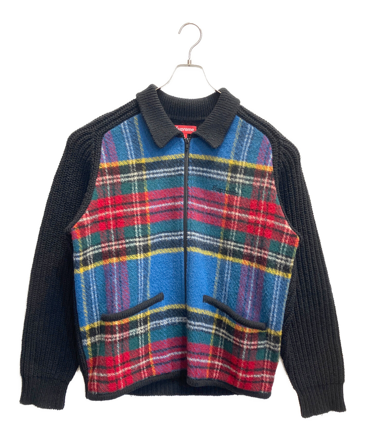 中古・古着通販】Supreme (シュプリーム) Plaid Front Zip Sweater