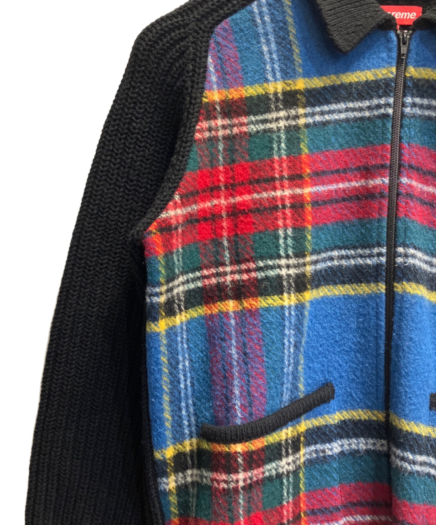 中古・古着通販】Supreme (シュプリーム) Plaid Front Zip Sweater 