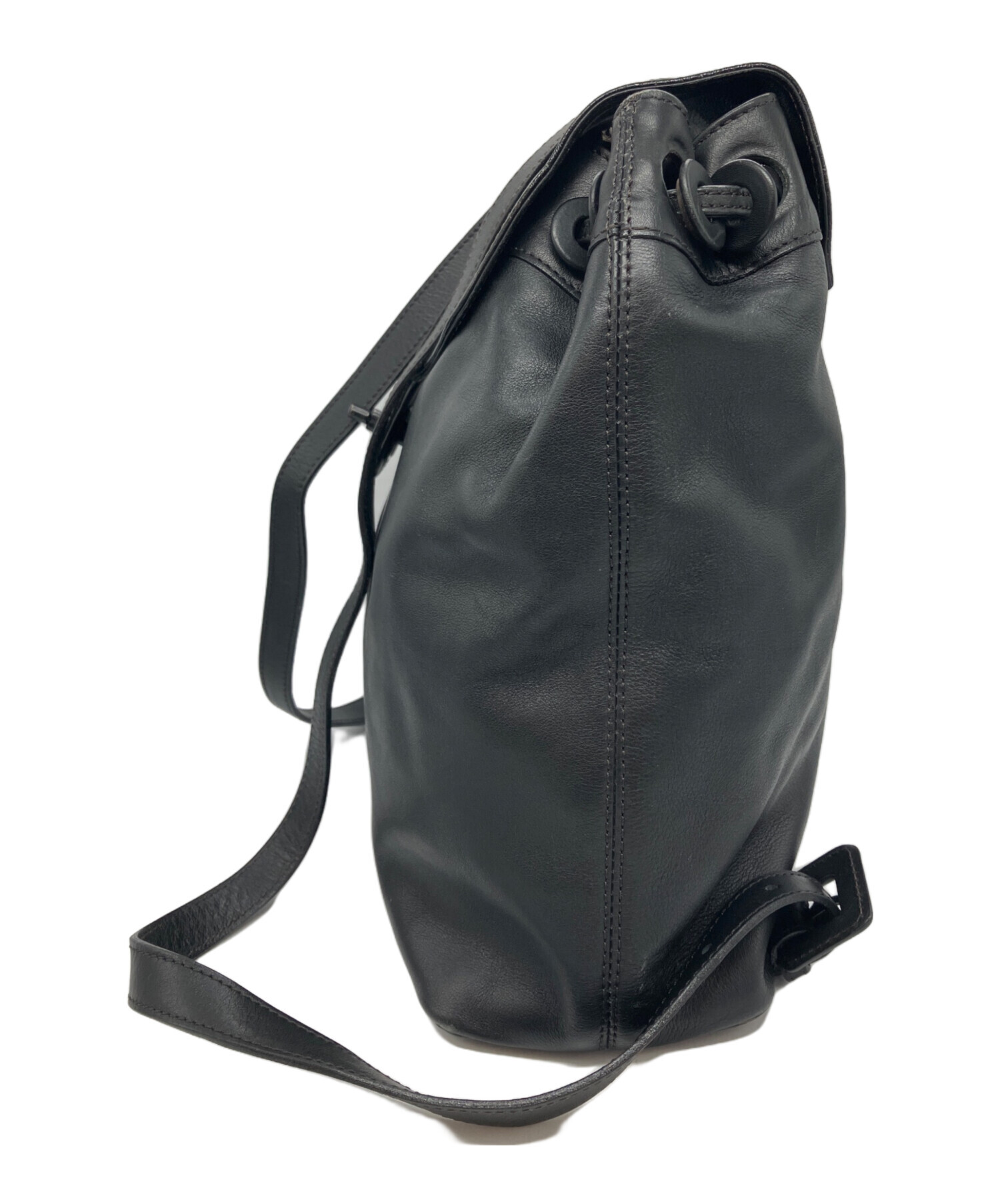 中古・古着通販】CHANEL (シャネル) レザーリュック ブラック 