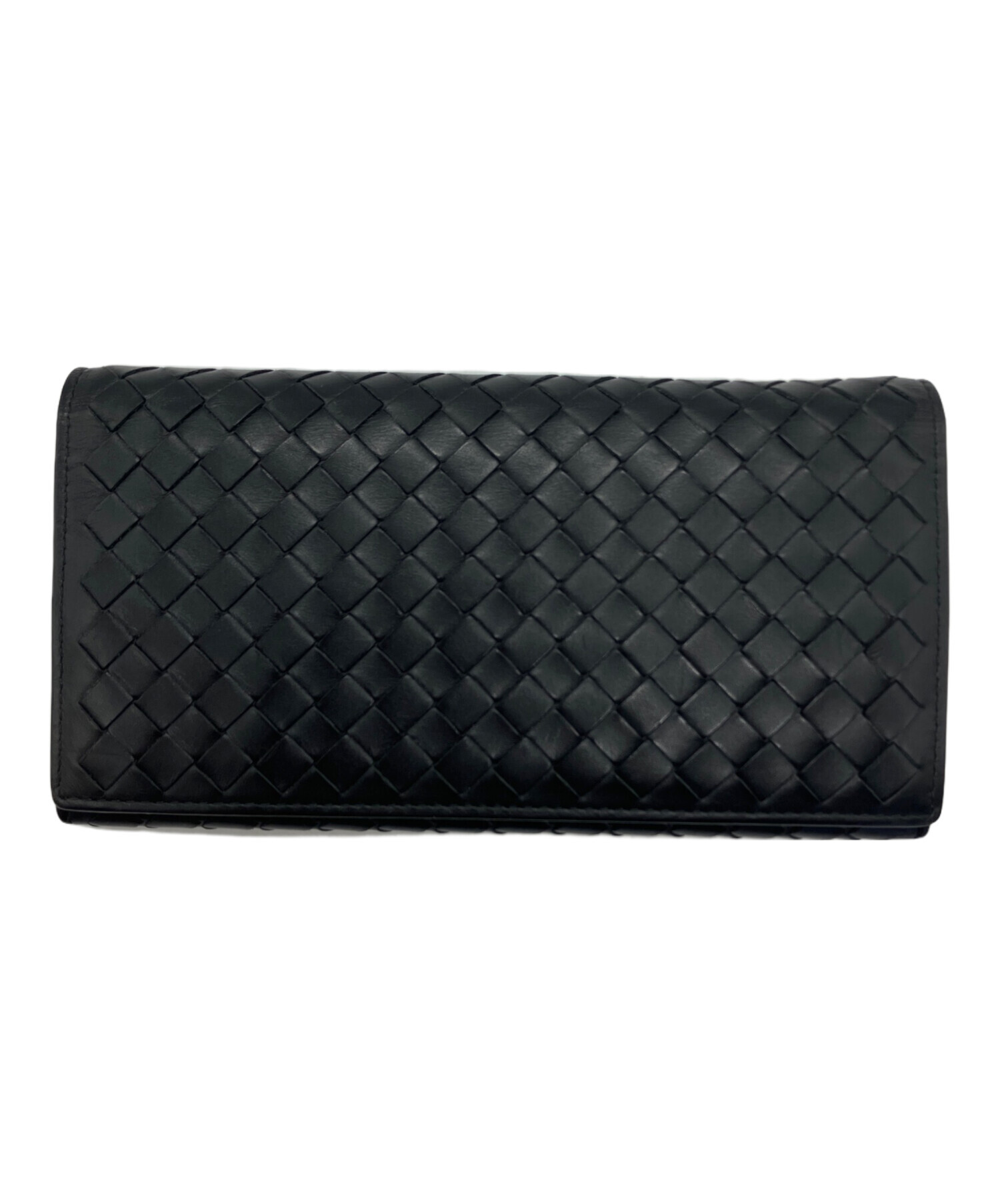 中古・古着通販】BOTTEGA VENETA (ボッテガベネタ) 長財布 ブラック 