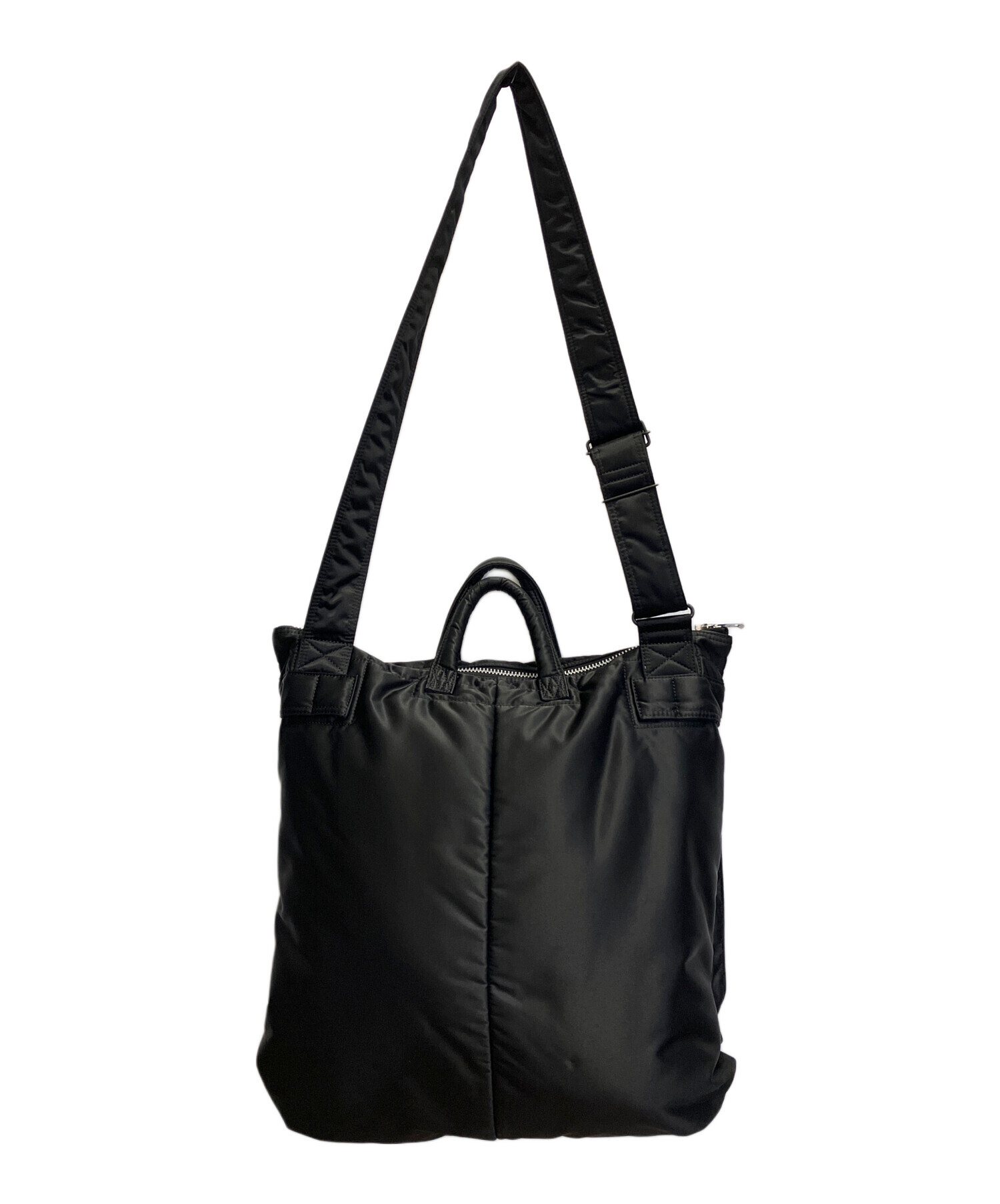 【中古】PORTER | ポーター TANKER Helmet Bag ショルダーバッグ ブラック【加古川店】 中古・古着通販】PORTER (ポーター) TANKER HELMET BAG(L) ブラック