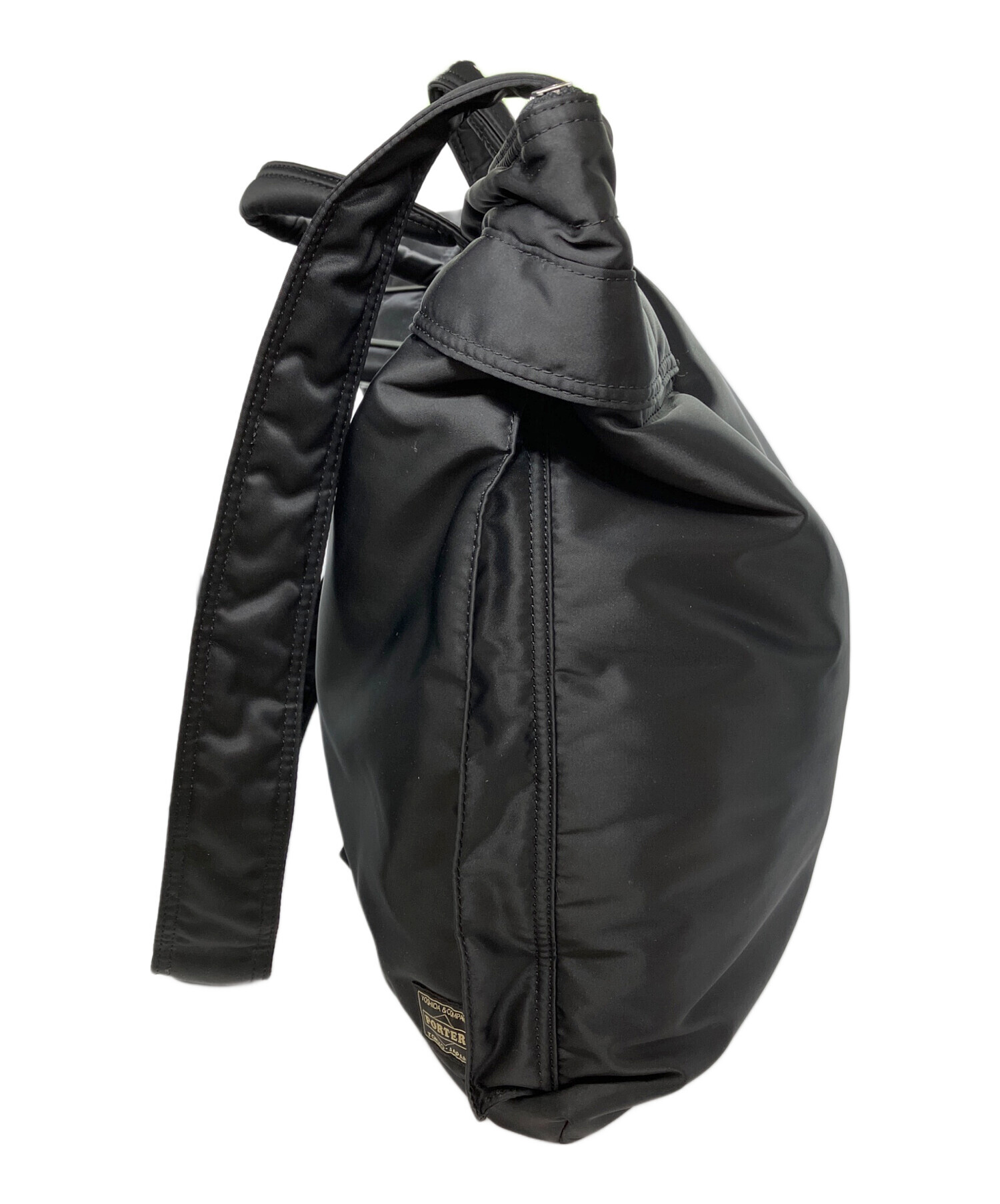 【中古】PORTER | ポーター TANKER Helmet Bag ショルダーバッグ ブラック【加古川店】 中古・古着通販】PORTER (ポーター) TANKER HELMET BAG(L) ブラック