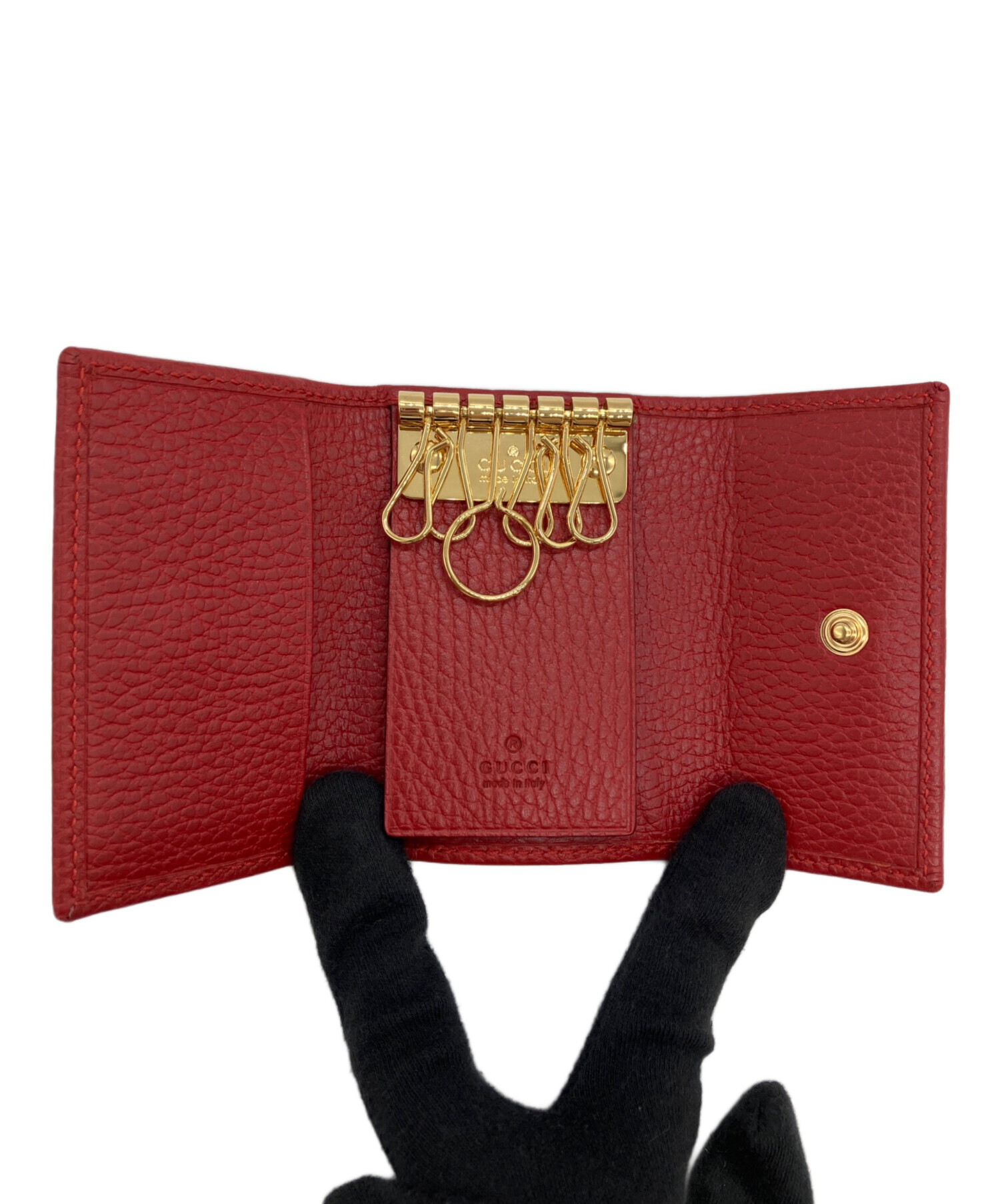 中古・古着通販】GUCCI (グッチ) GGマーモント レザー キーケース