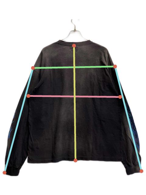 中古・古着通販】KAMIYA (カミヤ) KMY-FIRE Distressed L/S Tee グレー