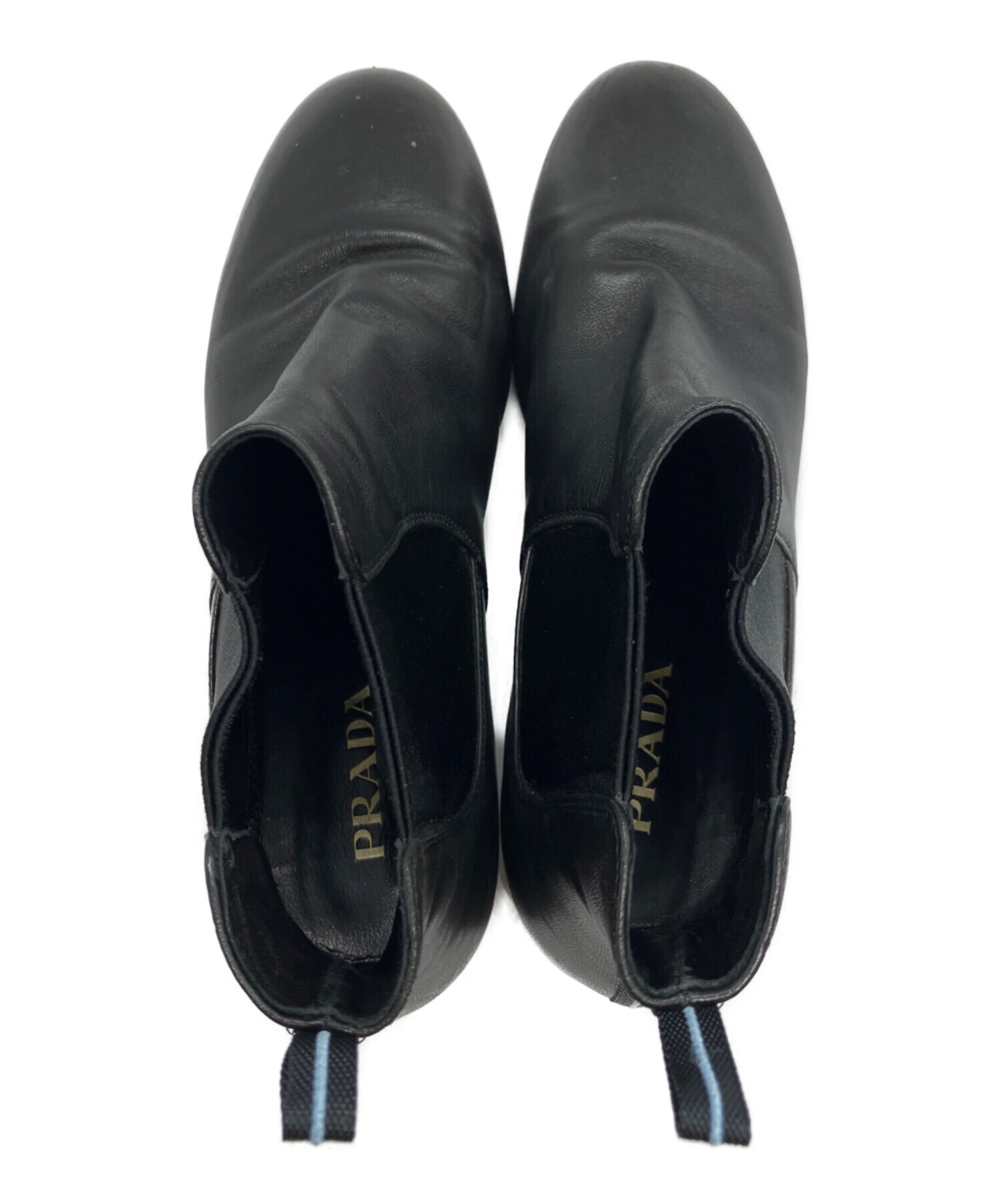 中古・古着通販】PRADA (プラダ) サイドゴアブーツ ブラック サイズ