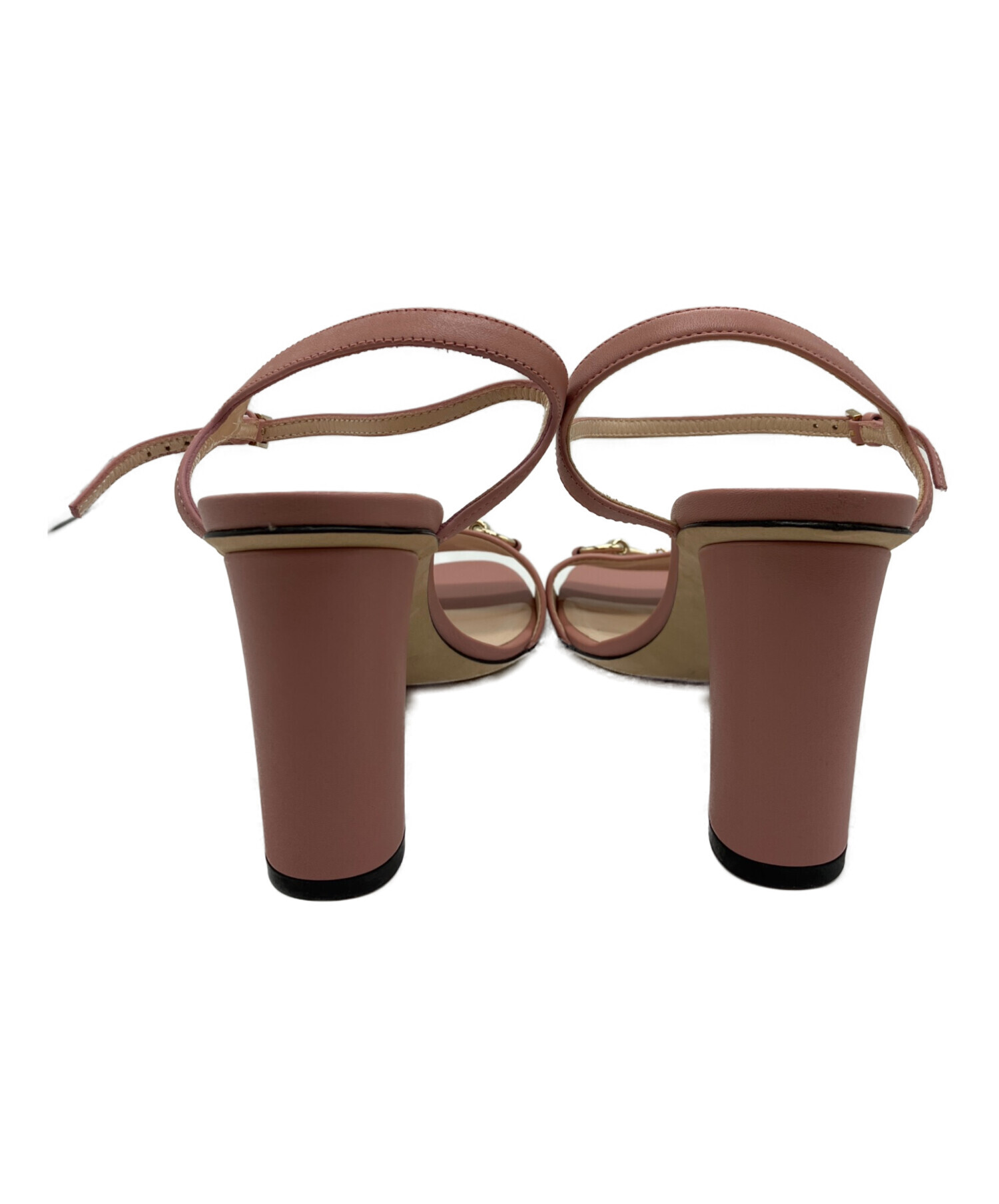 中古・古着通販】GUCCI (グッチ) アンクルストラップサンダル ピンク