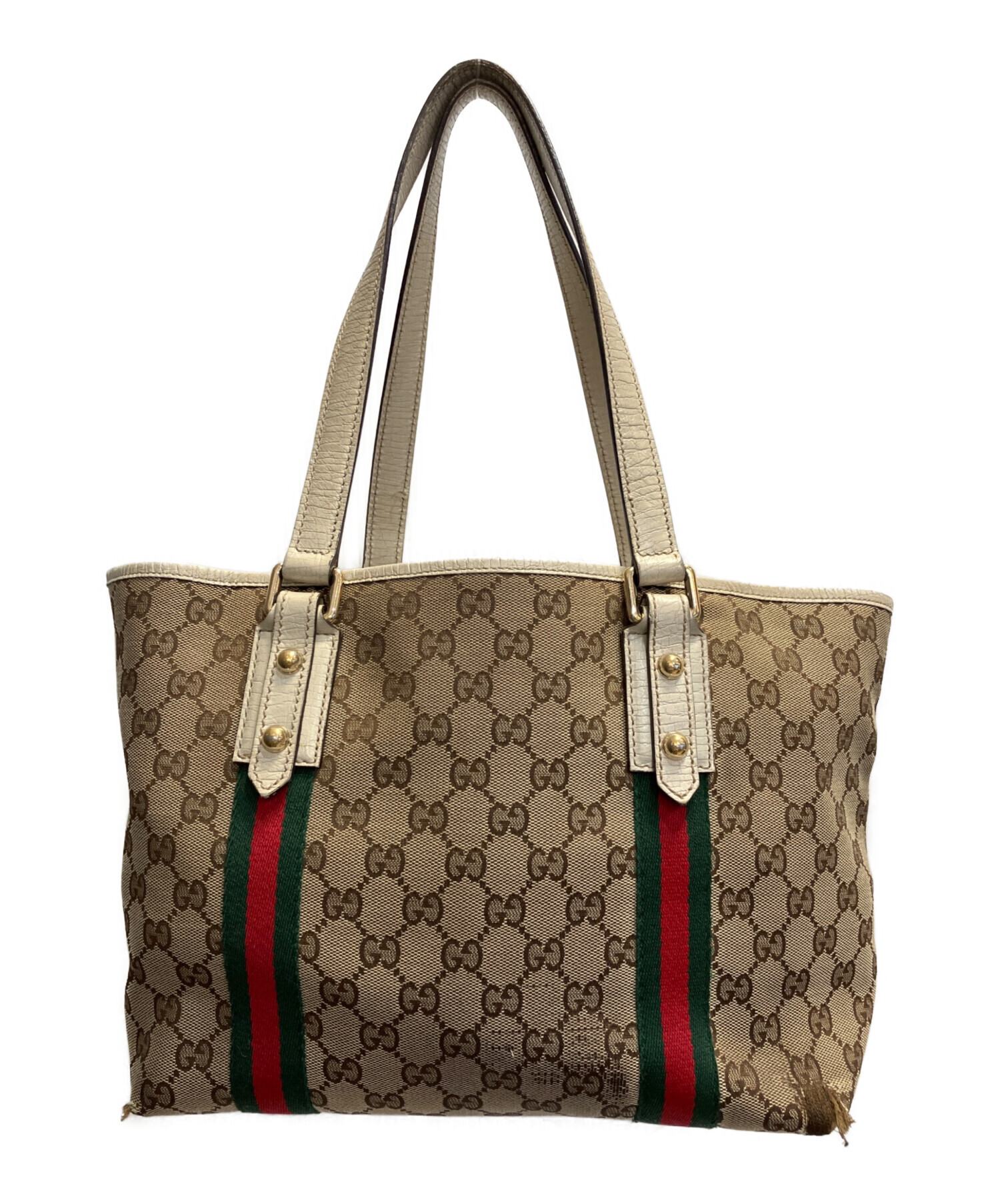 中古・古着通販】GUCCI (グッチ) GGキャンバス シェリーラインバッグ
