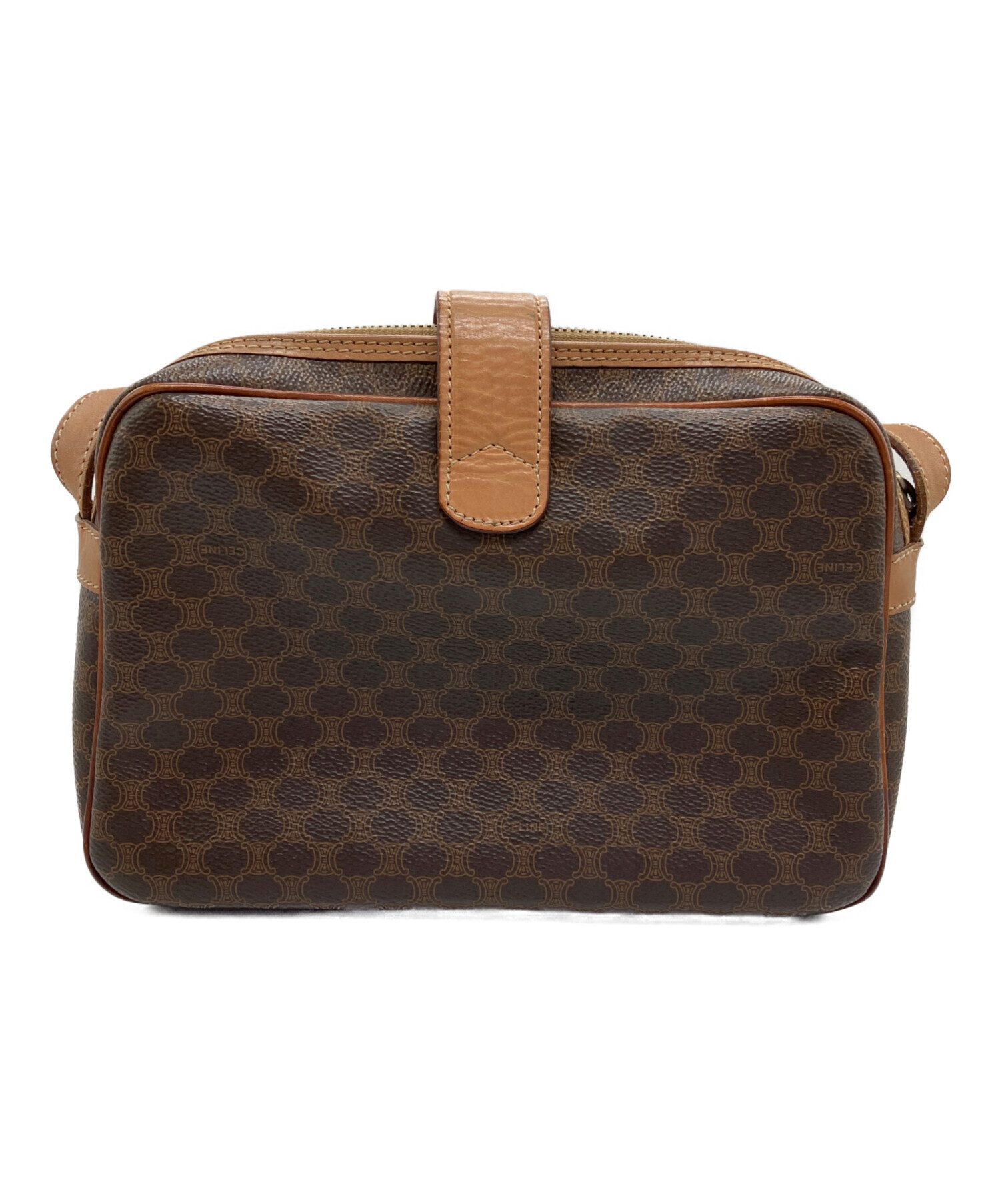 CELINE ブラウン ショルダーバッグ 中古・古着通販】CELINE (セリーヌ) ショルダーバッグ ブラウン