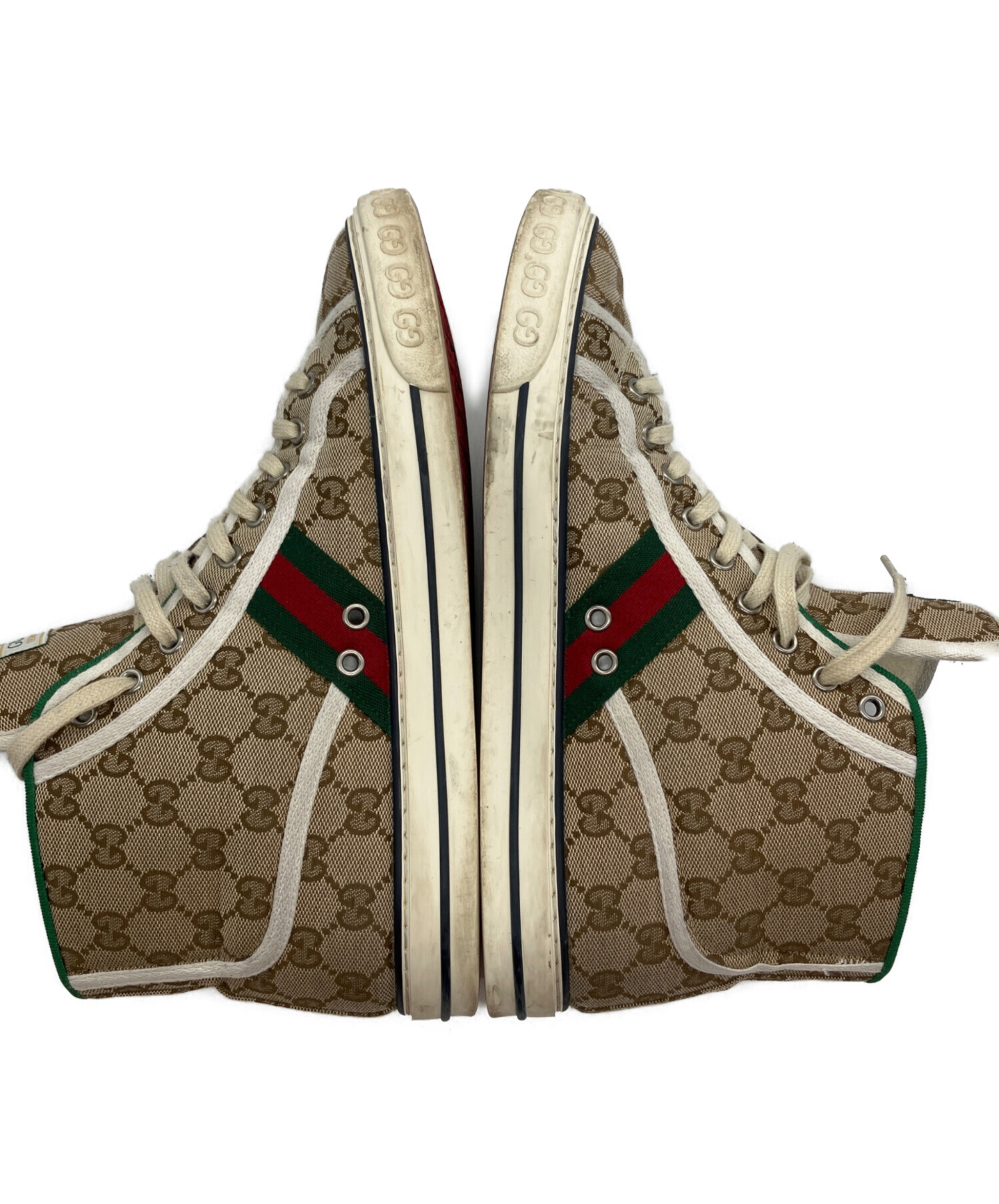 中古・古着通販】GUCCI (グッチ) ハイカットスニーカー ベージュ 
