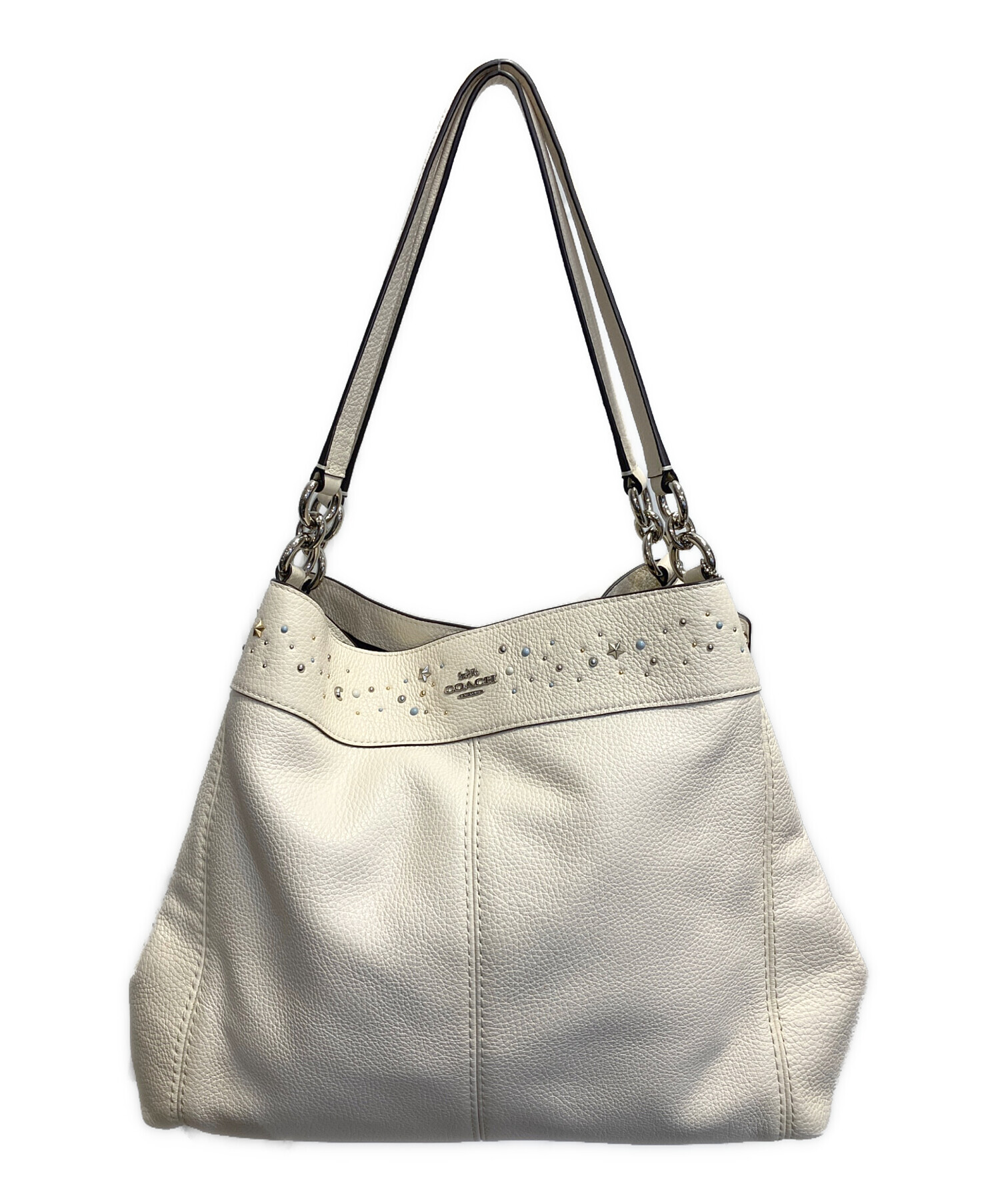 COACH ハンドバッグ 中古品 中古・古着通販】COACH (コーチ) ハンドバッグ アイボリー｜ブランド