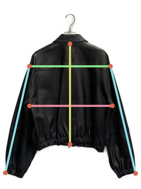 中古・古着通販】theory (セオリー) GLOSS LEATHER BOMBER JK ブラック