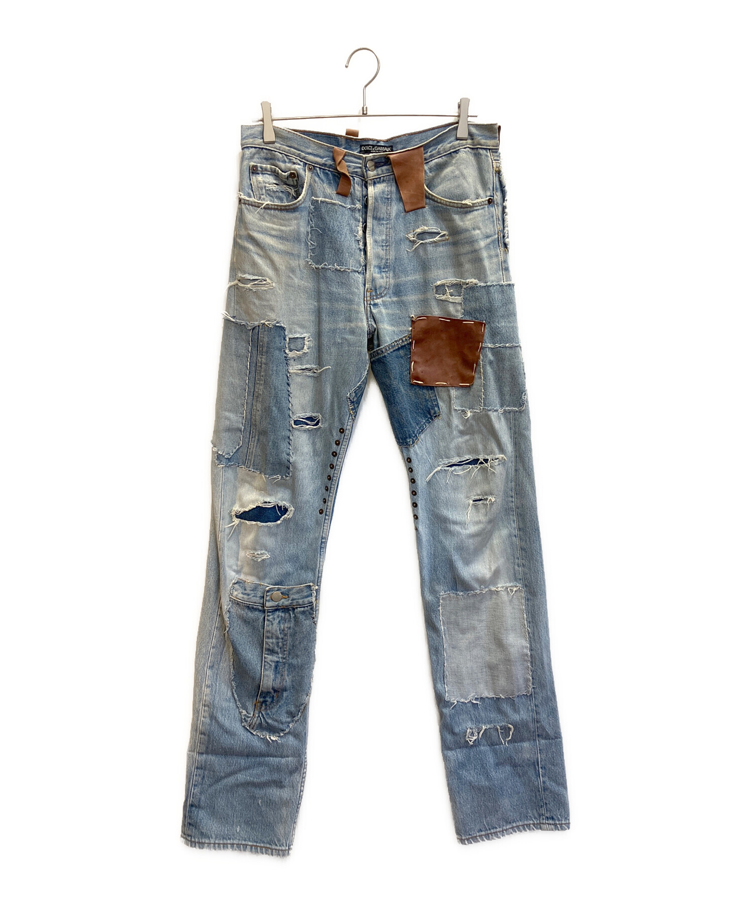 ドルチェ＆ガッバーナ ブラックデニムパッチワークパンツ 中古・古着通販】DOLCE & GABBANA (ドルチェ＆ガッバーナ) パッチ