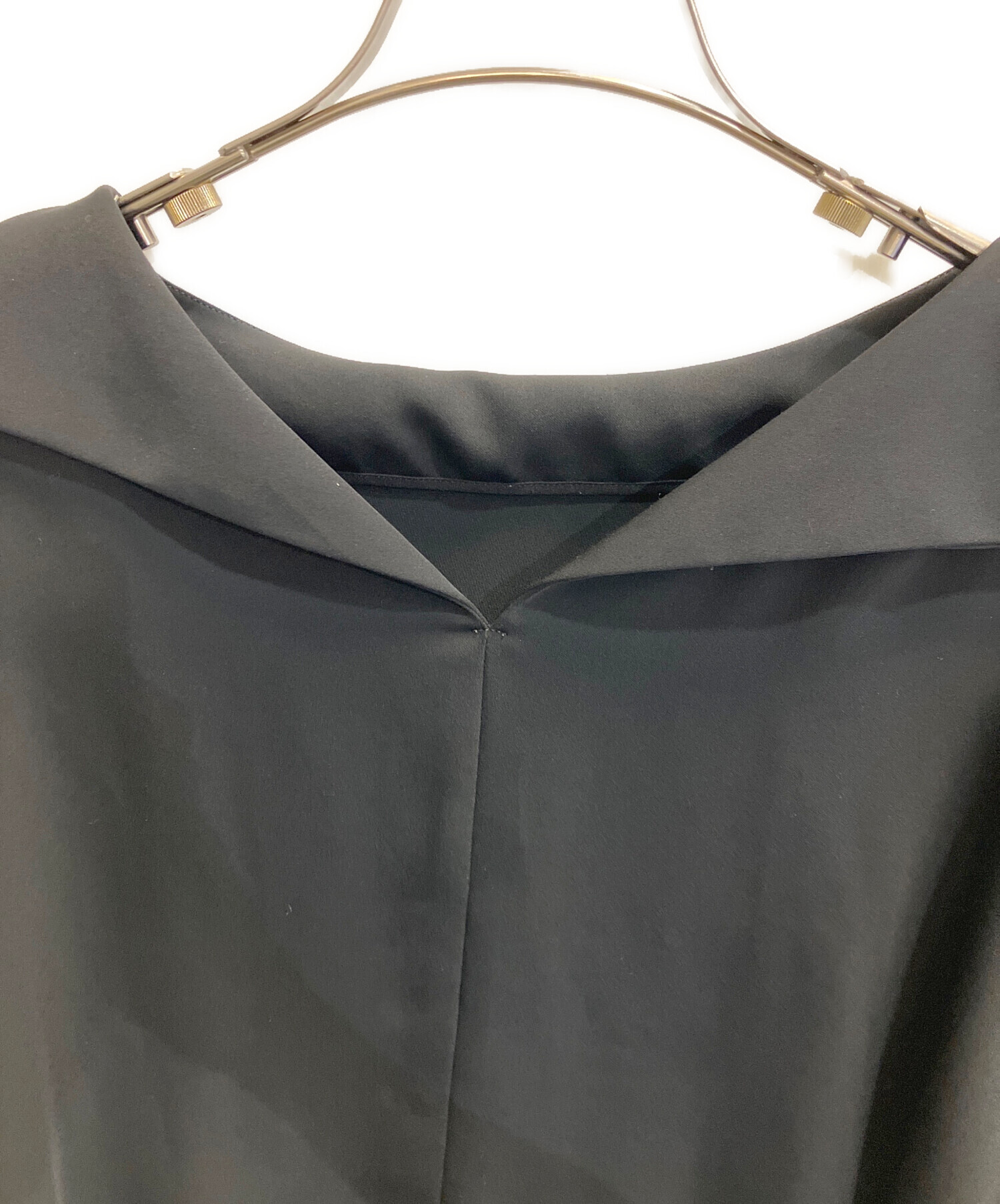 中古・古着通販】ENFOLD (エンフォルド) 半袖ブラウス ブラック サイズ