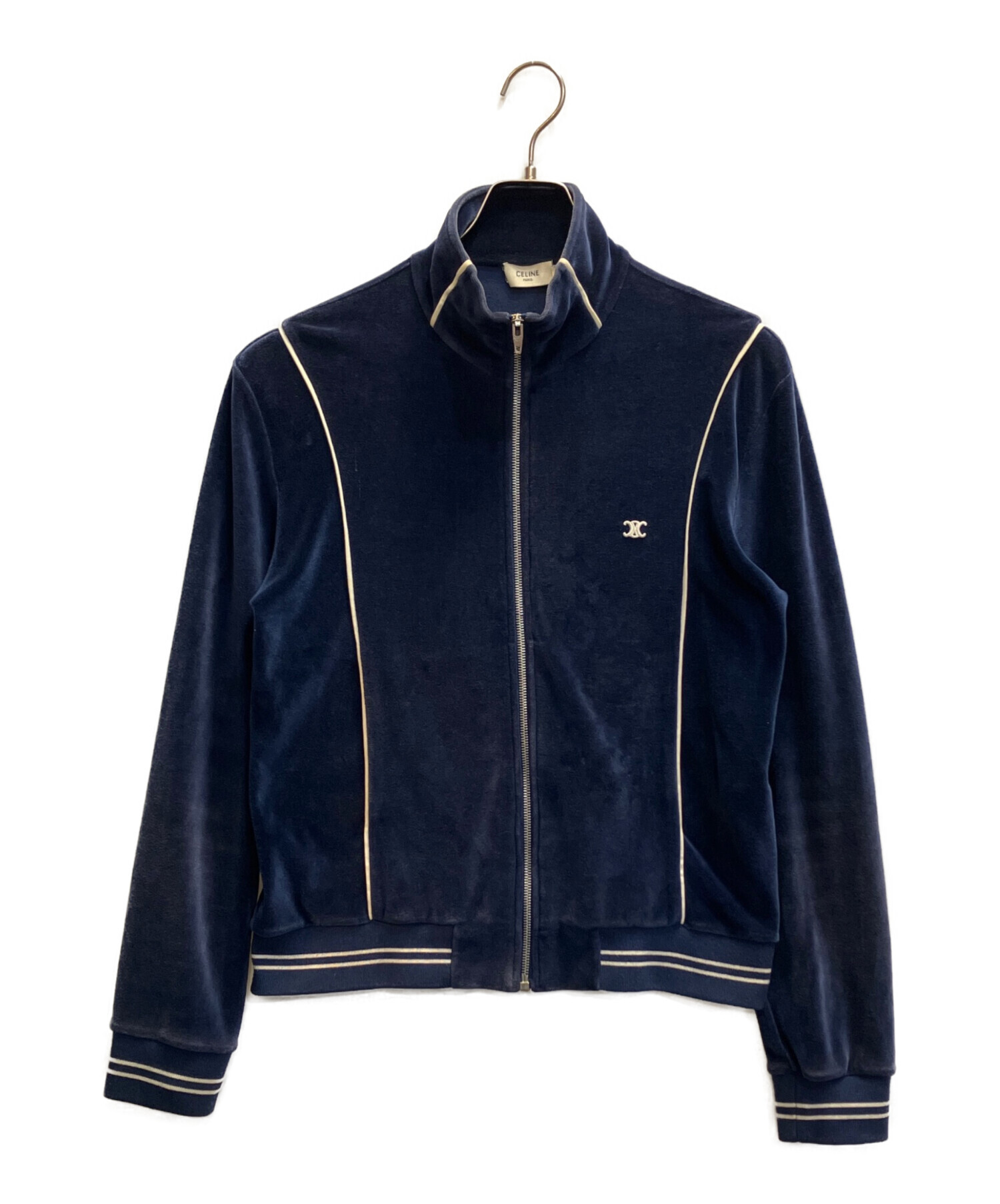 Celine　セリーヌ トリオンフ ツアーベルベット トラック ジャケット 中古・古着通販】CELINE (セリーヌ) トリンオフベルベットトラック