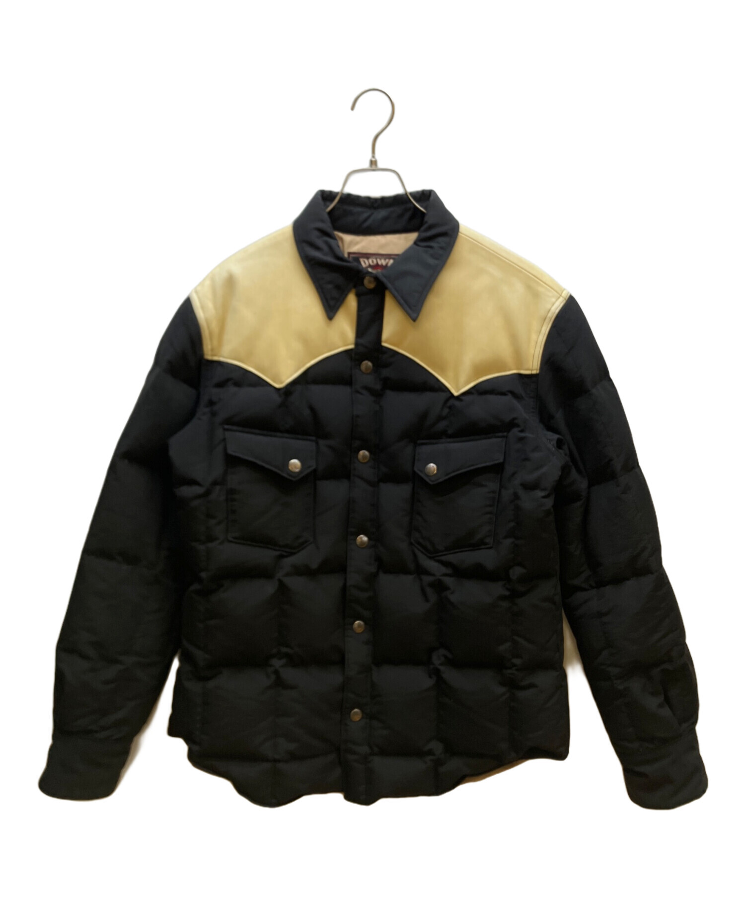 [used] sugarcane ダウンジャケット レザー M 中古・古着通販】SUGAR CANE (シュガーケーン) レザーヨークダウン