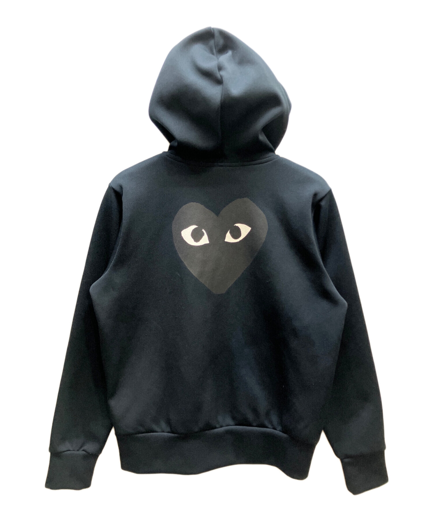 【未使用級】ギャルソンPLAY デカロゴジ ップパーカー L 黒 正規品 中古・古着通販】PLAY COMME des GARCONS (プレイコムデギャルソン