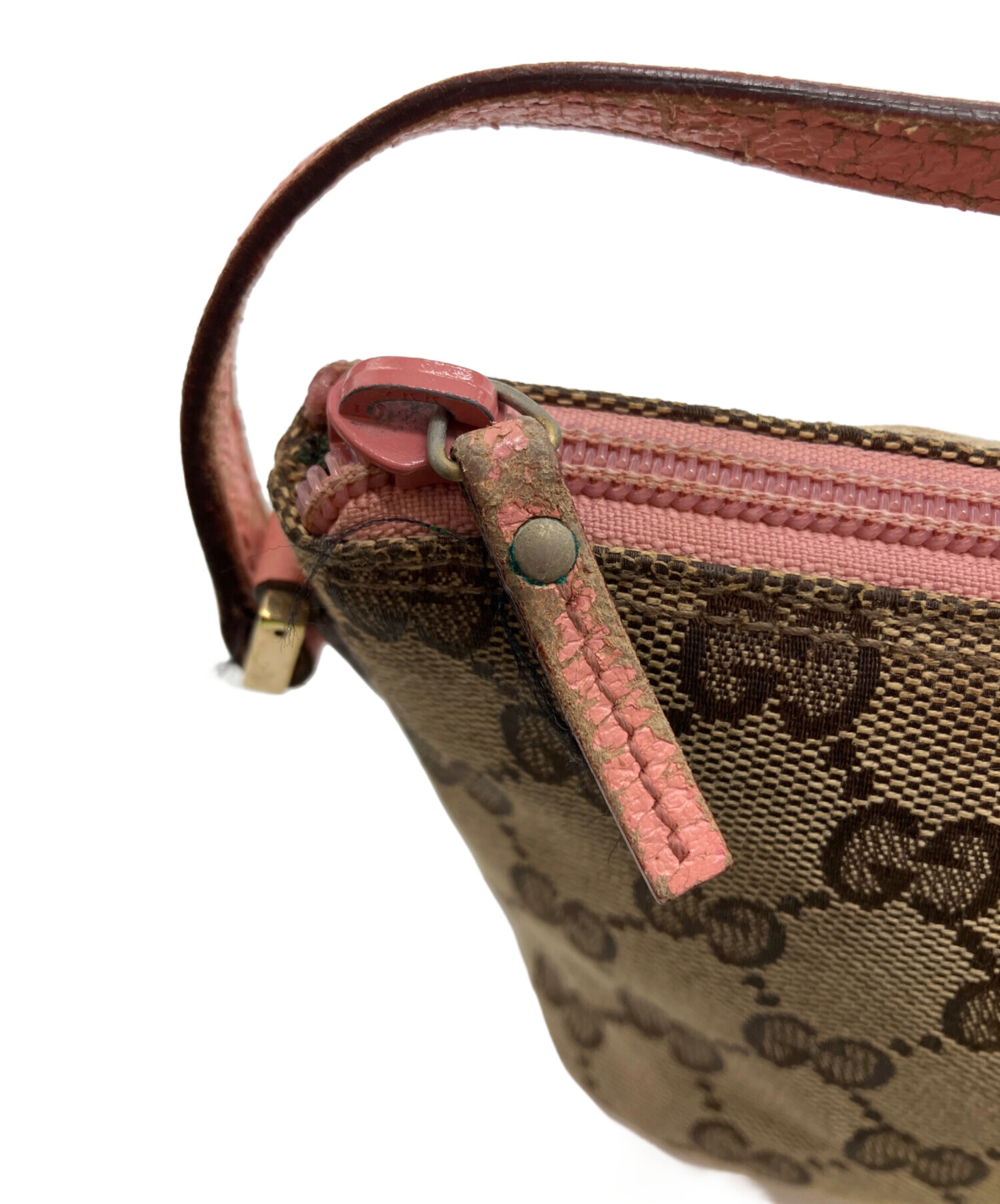 中古・古着通販】GUCCI (グッチ) アクセサリーポーチ ブラウン