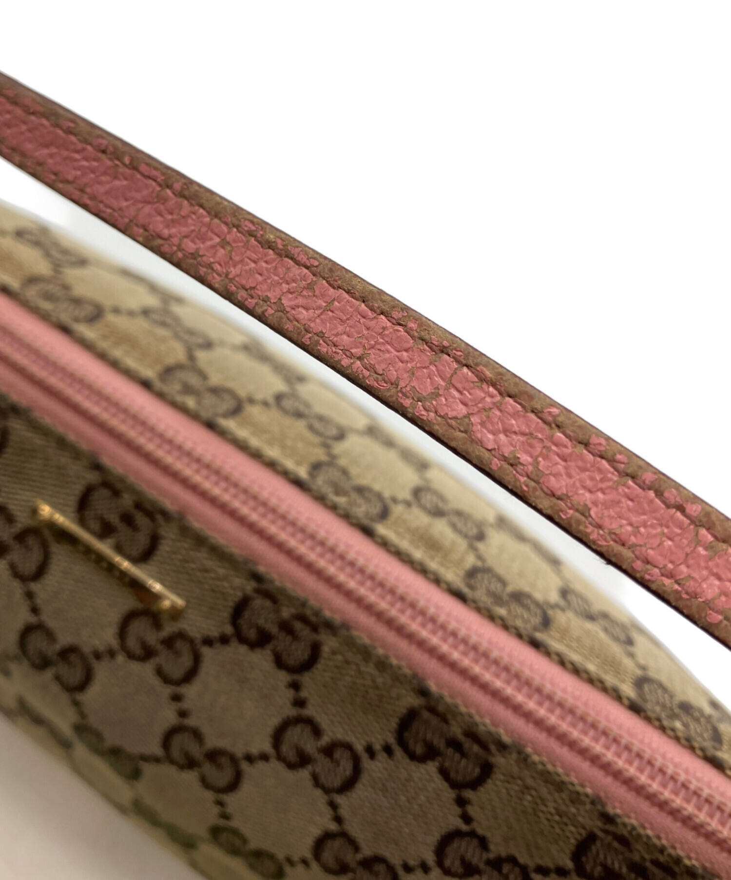 中古・古着通販】GUCCI (グッチ) アクセサリーポーチ ブラウン