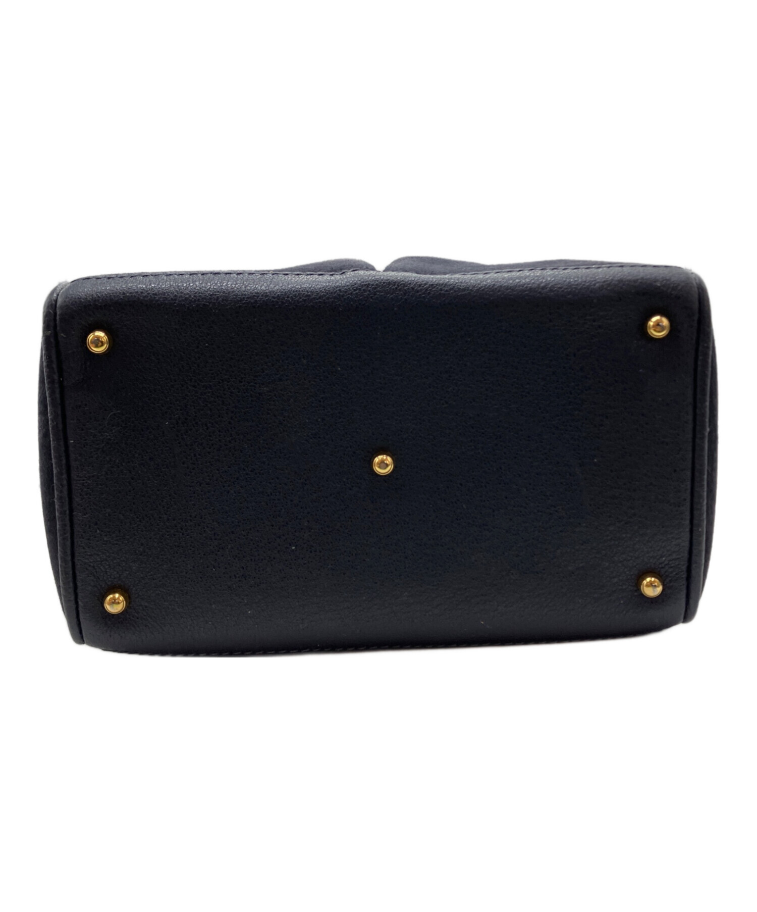 GUCCI グッチ　バンブー 中古・古着通販】GUCCI (グッチ) バンブーハンドバッグ ネイビー