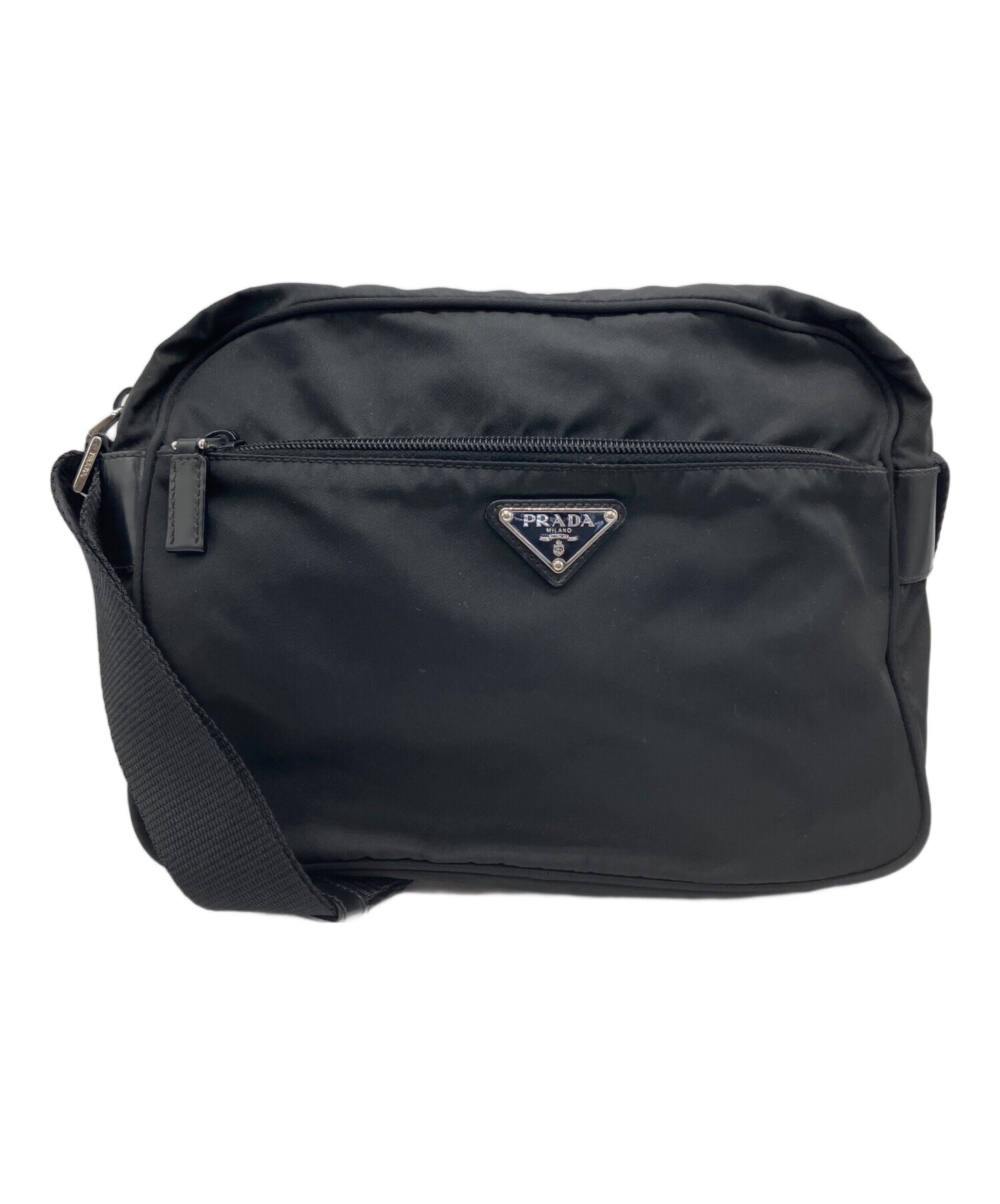 【テリー様】PRADA ナイロン ショルダーバッグ ブラック 中古・古着通販】PRADA (プラダ) ナイロンショルダーバッグ ブラック