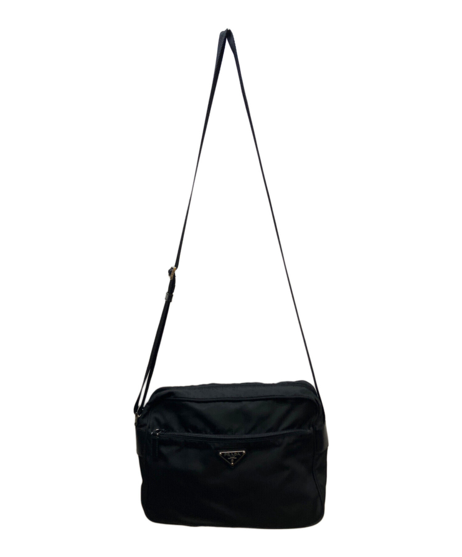 中古・古着通販】PRADA (プラダ) ナイロンショルダーバッグ ブラック