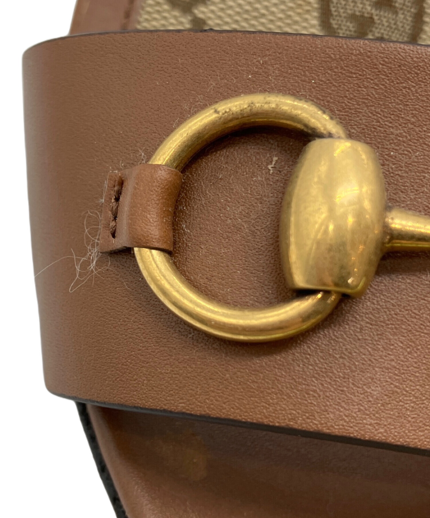 中古・古着通販】GUCCI (グッチ) アンクルストラップサンダル ブラウン