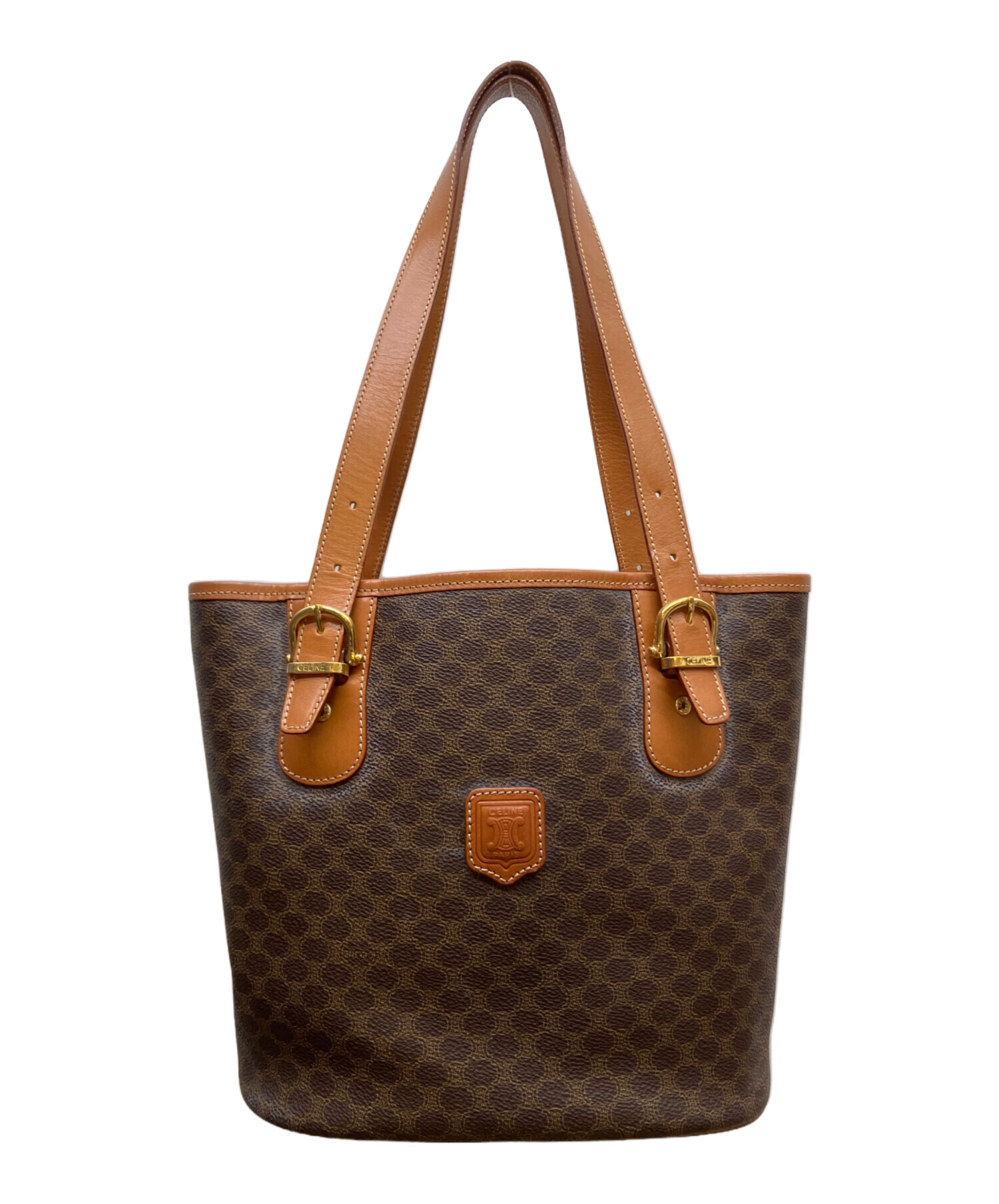 中古・古着通販】CELINE (セリーヌ) マカダム トートバッグ ブラウン