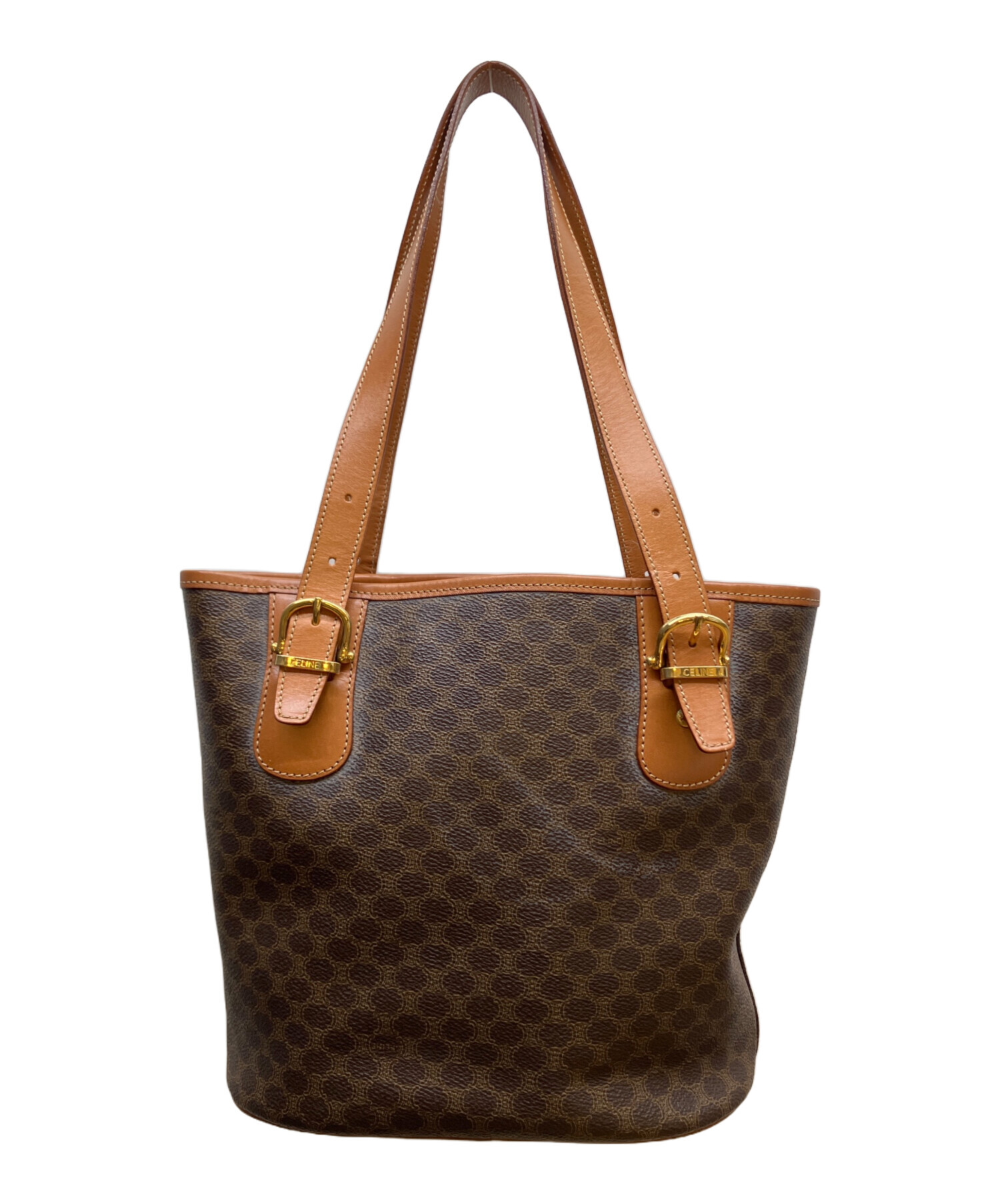 中古・古着通販】CELINE (セリーヌ) マカダム トートバッグ ブラウン