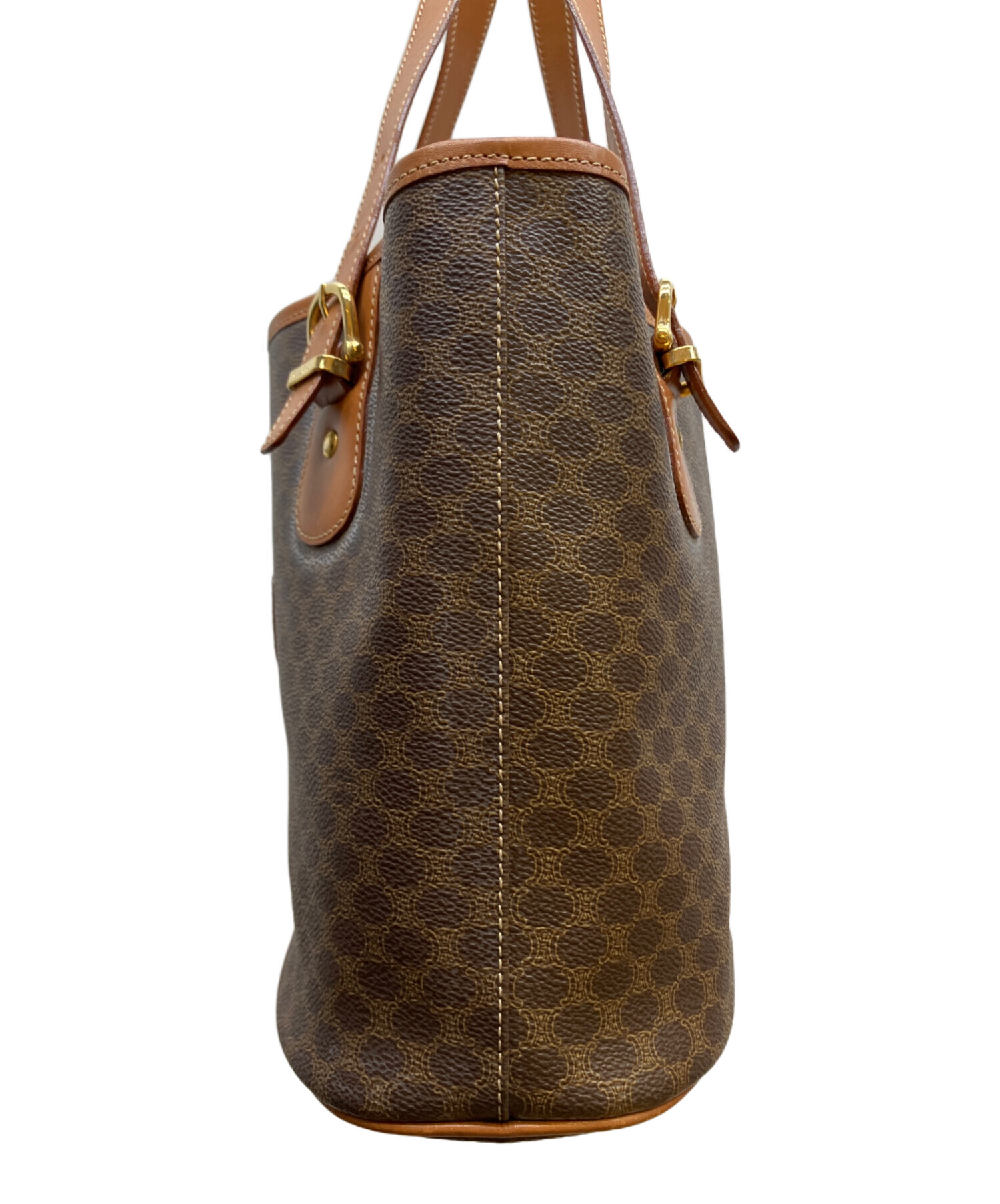 中古・古着通販】CELINE (セリーヌ) マカダム トートバッグ ブラウン