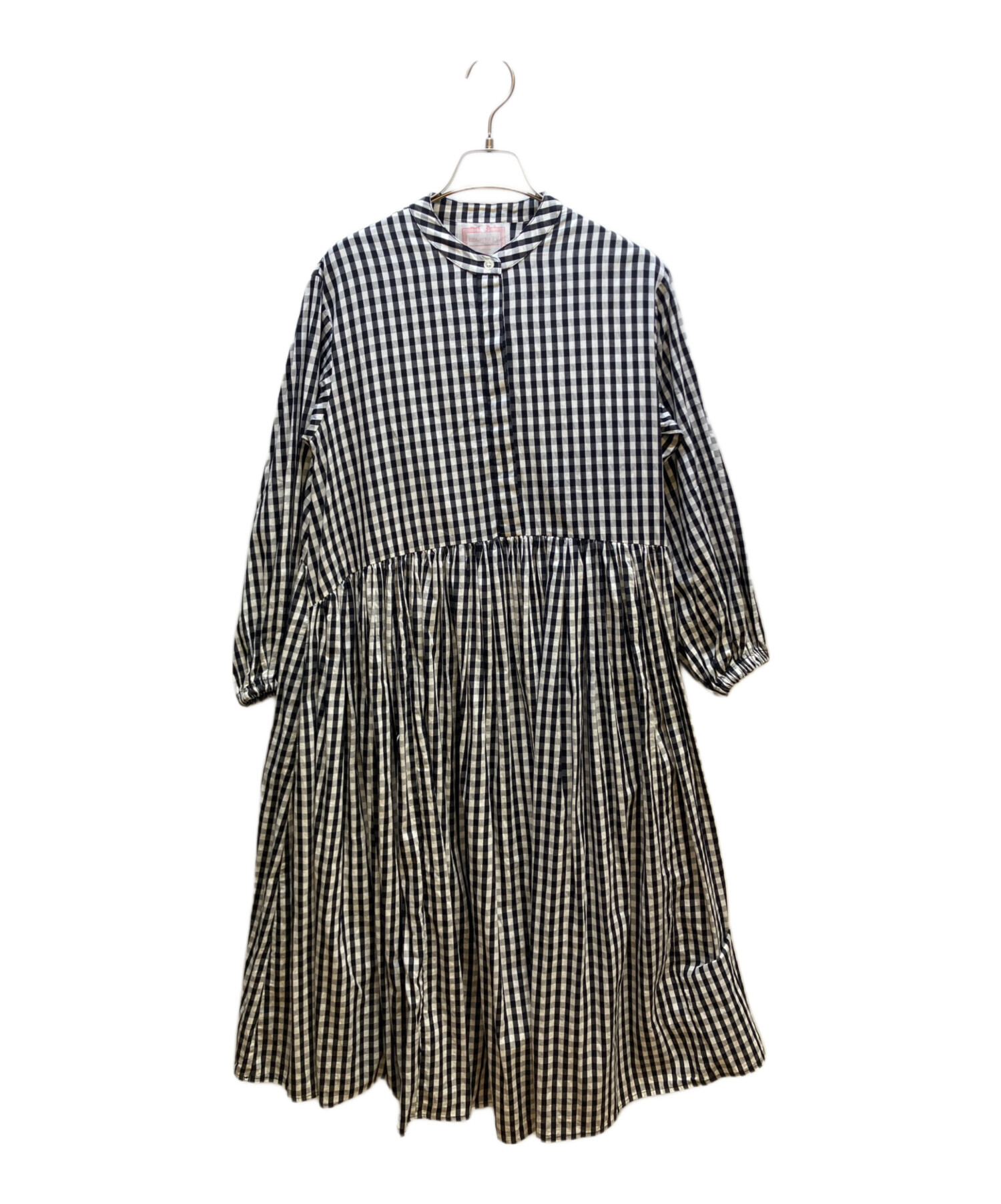 中古・古着通販】BEARDSLEY (ビアズリー) 先染めギャザーワンピース