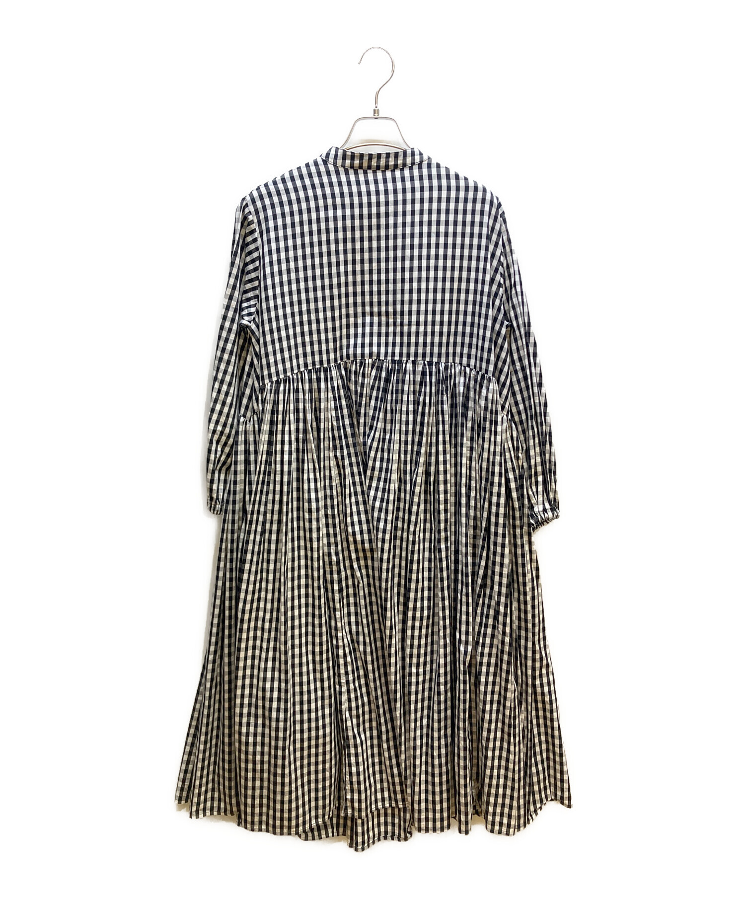 中古・古着通販】BEARDSLEY (ビアズリー) 先染めギャザーワンピース