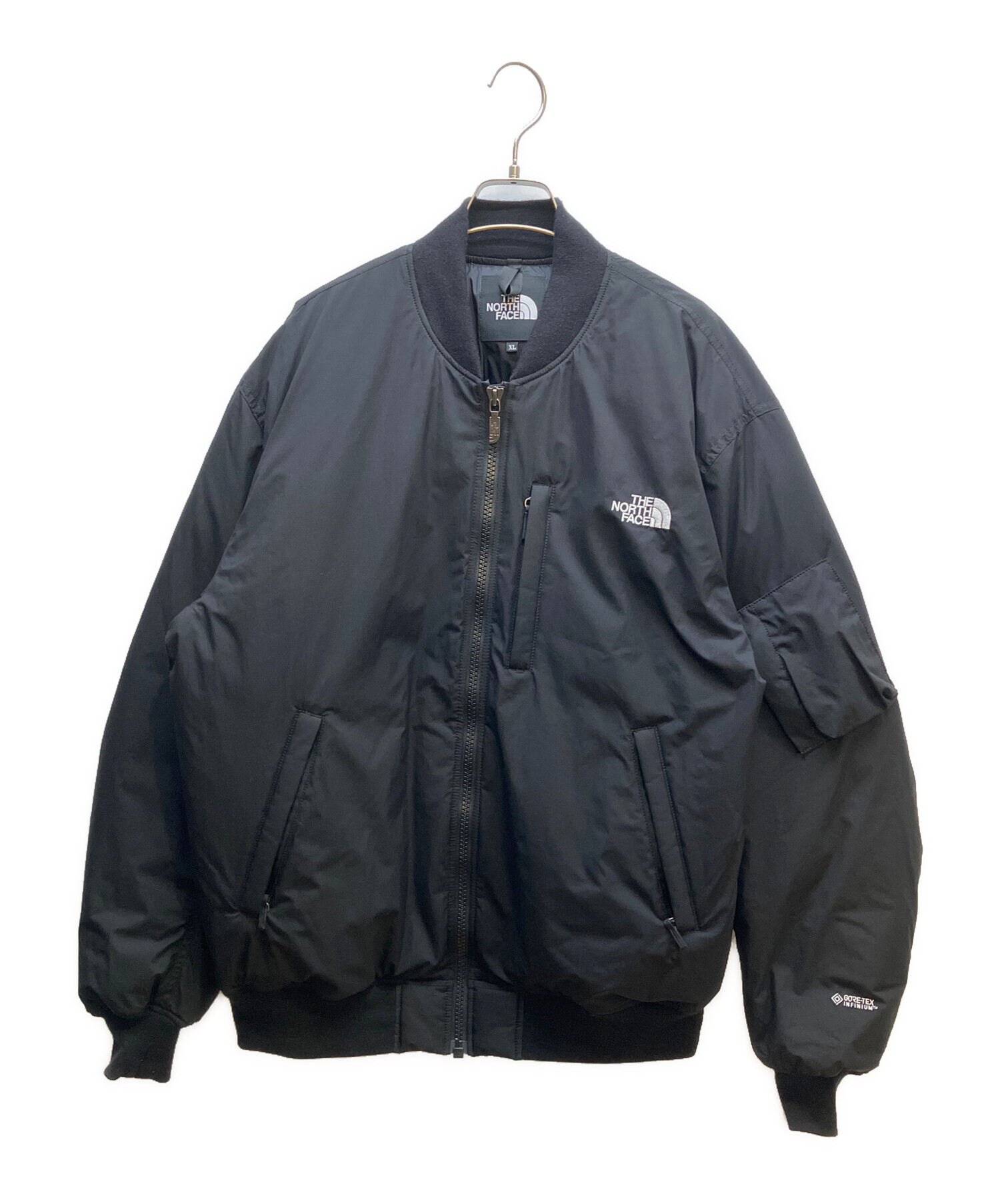ノースフェイス GTXインサレーション ボンバー ジャケット ブラック Lサイズ 中古・古着通販】THE NORTH FACE (ザ ノース フェイス) GTX Insulation