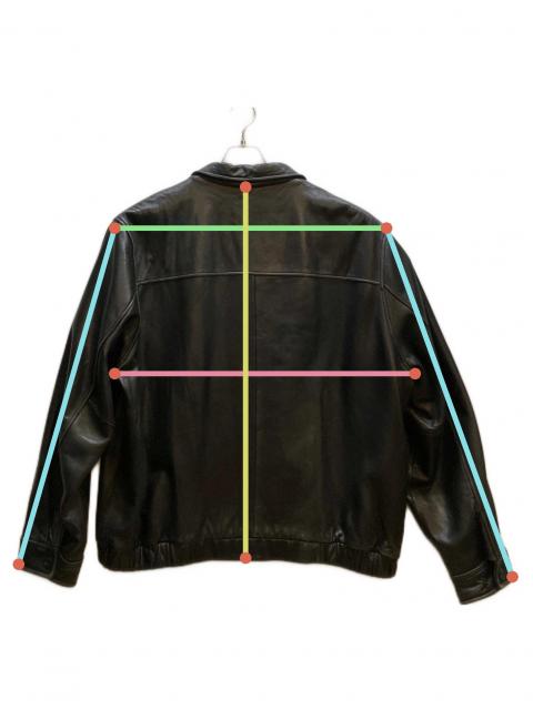 中古・古着通販】CHAPS (チャップス) レザージャケット ブラック