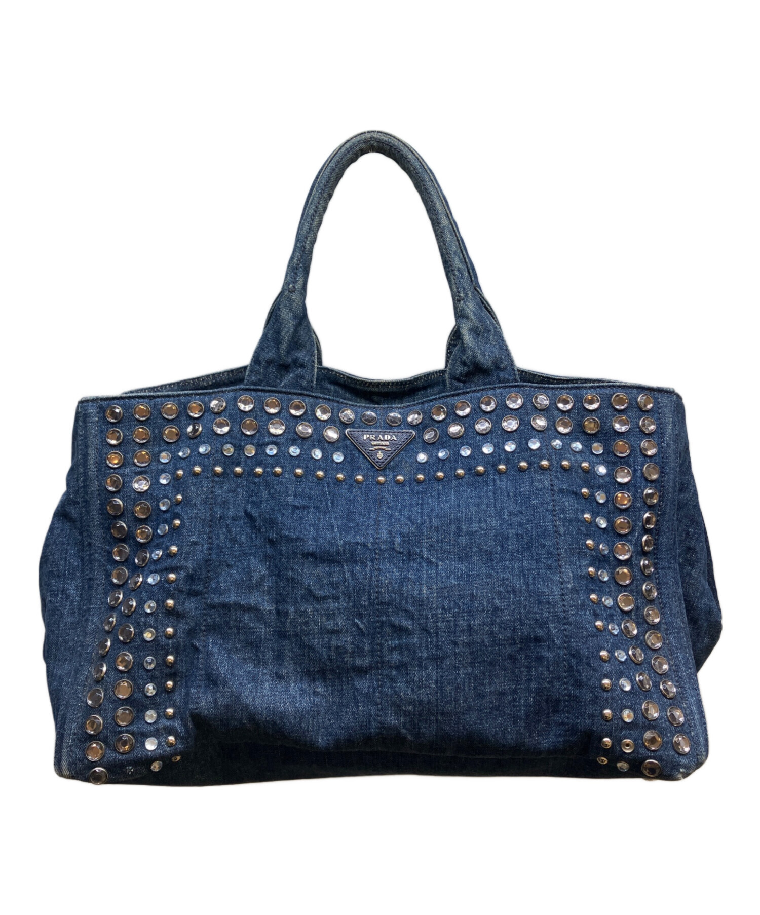 中古・古着通販】PRADA (プラダ) ハンドバッグ ネイビー｜ブランド 