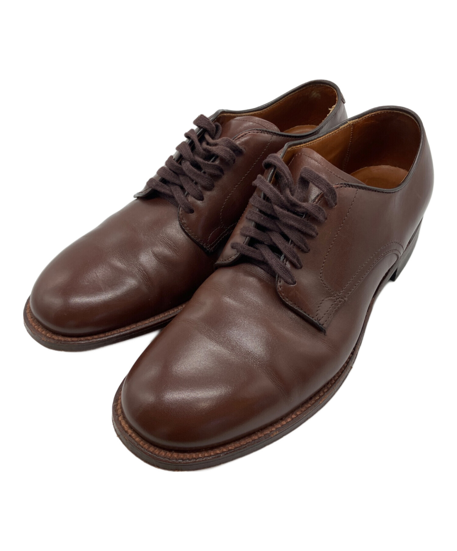 ALDEN レザーシューズ ヴィンテージ オールデン 80s 中古・古着通販】Alden (オールデン) レザーシューズ ブラウン サイズ